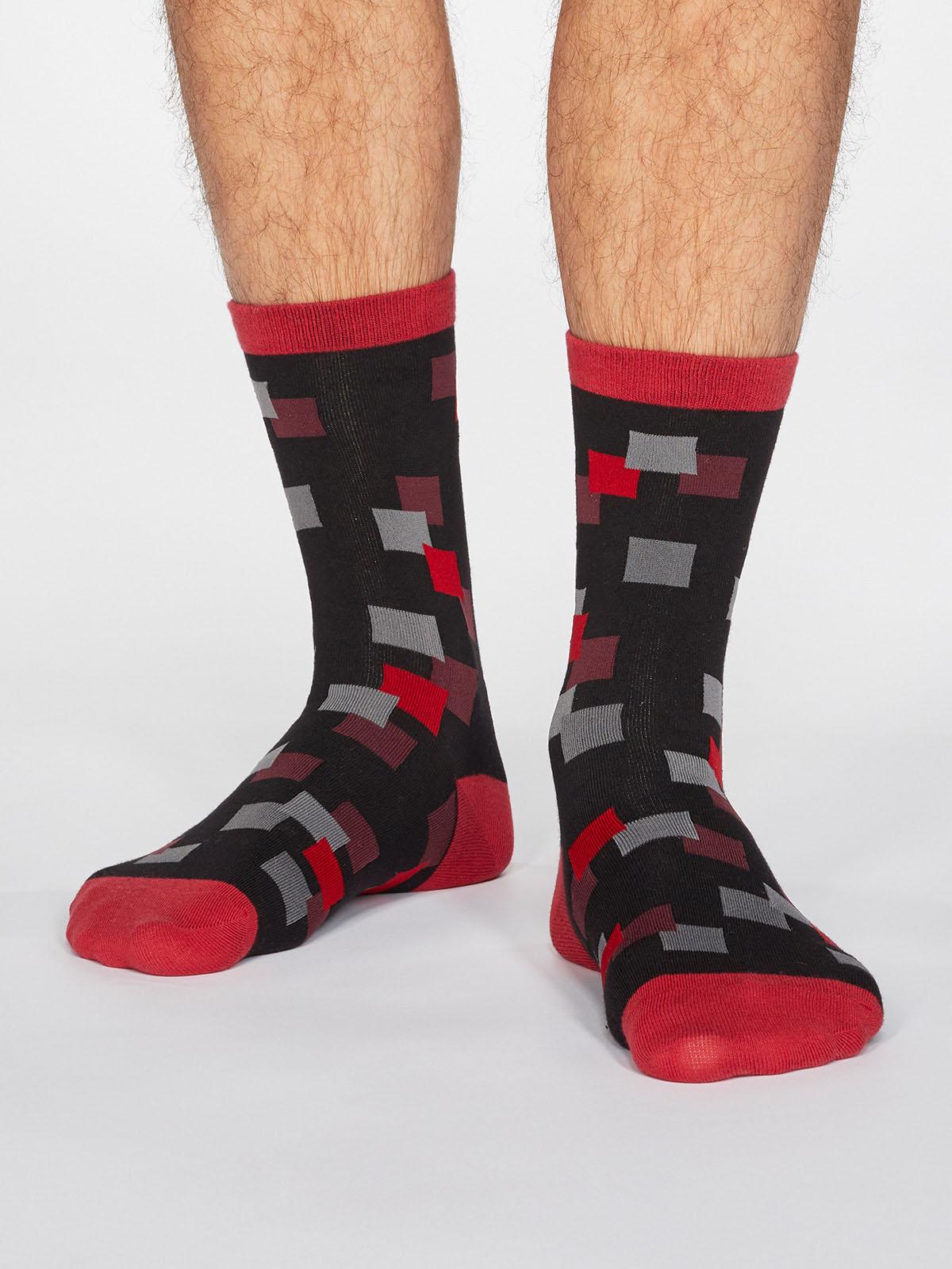 Evan Square Socks - Black - Thought Clothing UK