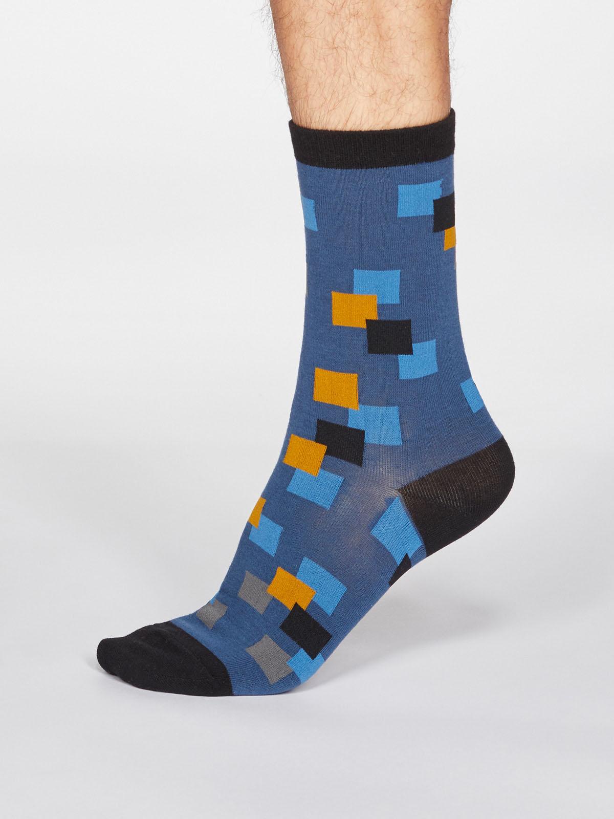 Evan Square Socks - Denim Blue - Thought Clothing UK