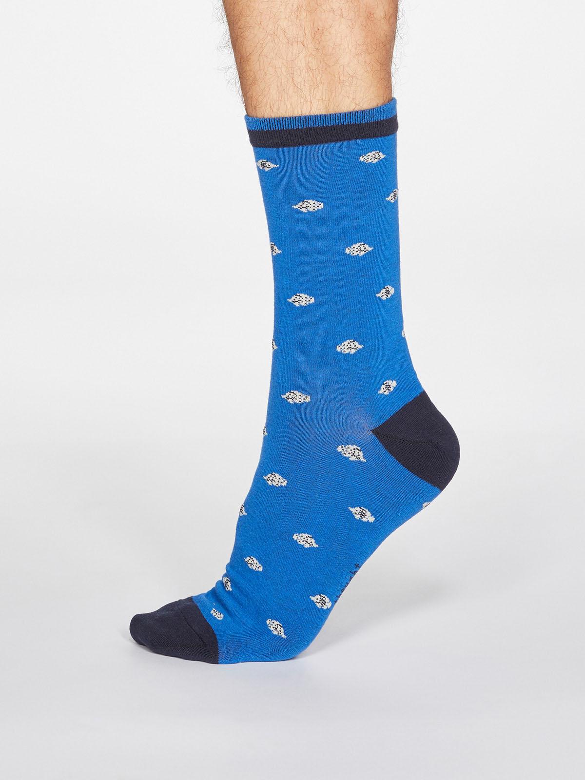 Carlos Sea Creatures Socks - Bright Blue - Thought Clothing UK