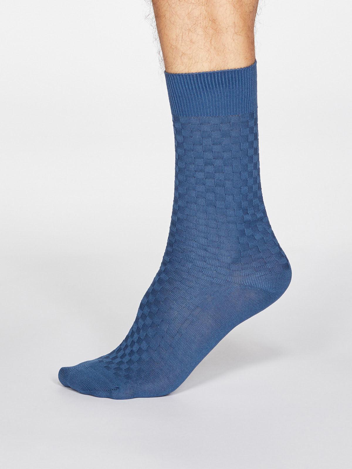 Cameron Dress Socks - Denim Blue - Thought Clothing UK