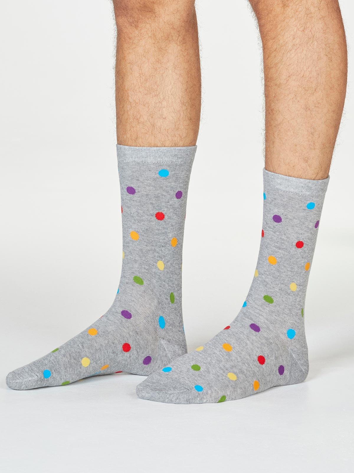 GOTS Organic Cotton Rainbow Spots Socks - Thought Clothing UK