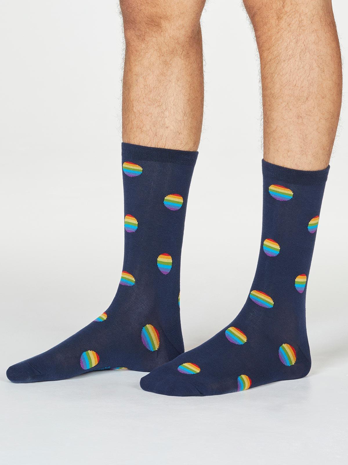 GOTS Organic Cotton Rainbow Spots Socks - Thought Clothing UK