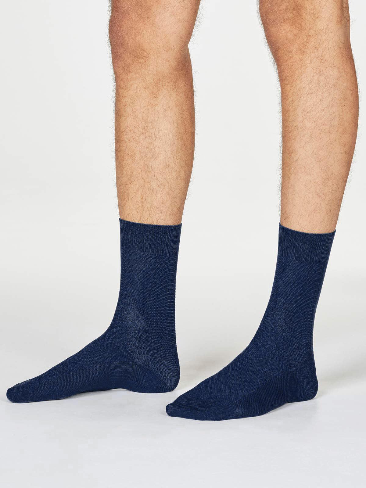 Rodney Dress Socks - Navy - Thought Clothing UK