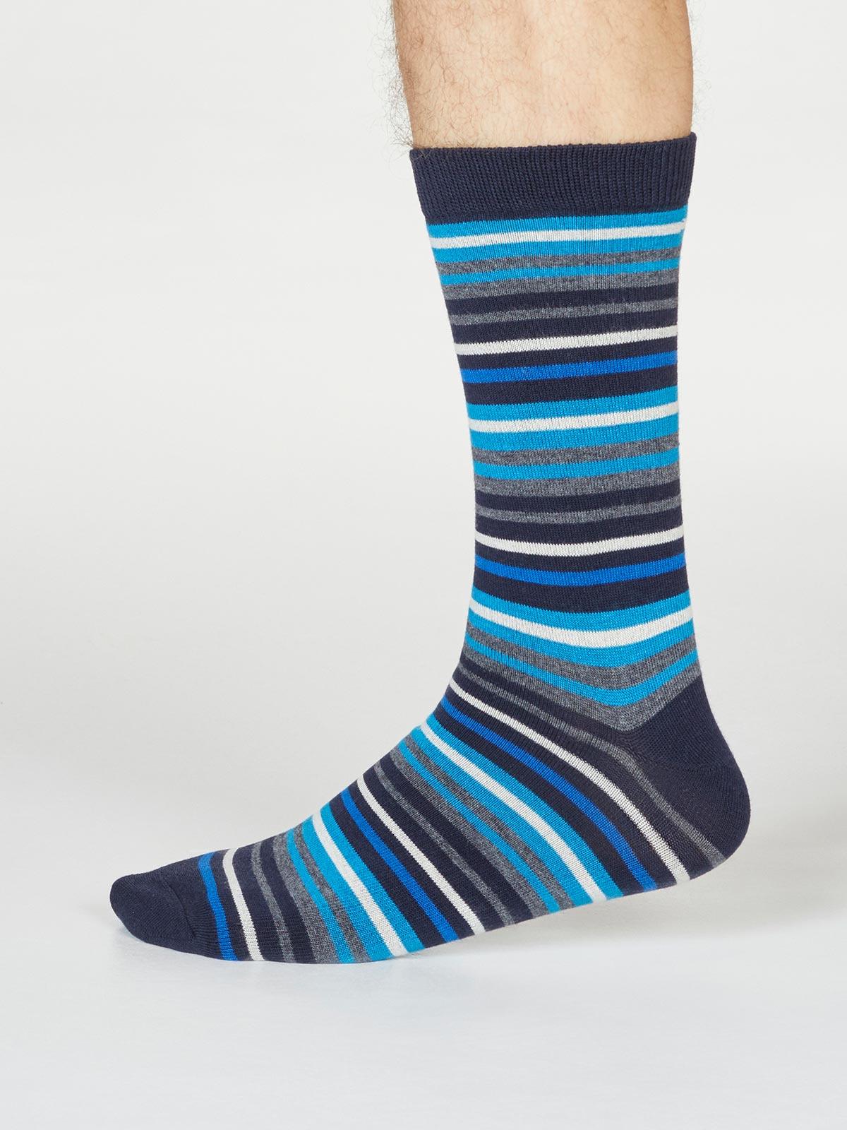 Watson Bamboo Organic Cotton Stripe Socks - Thought Clothing UK