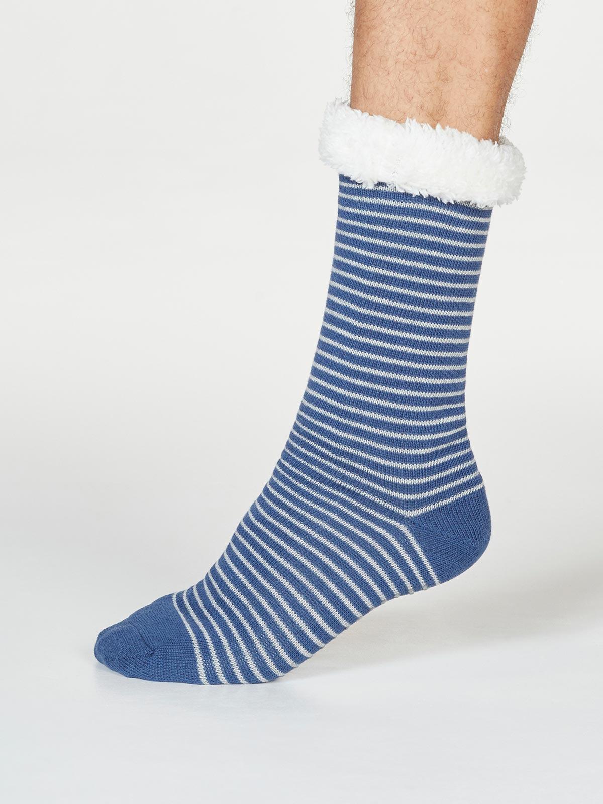 Blue striped socks mens sales