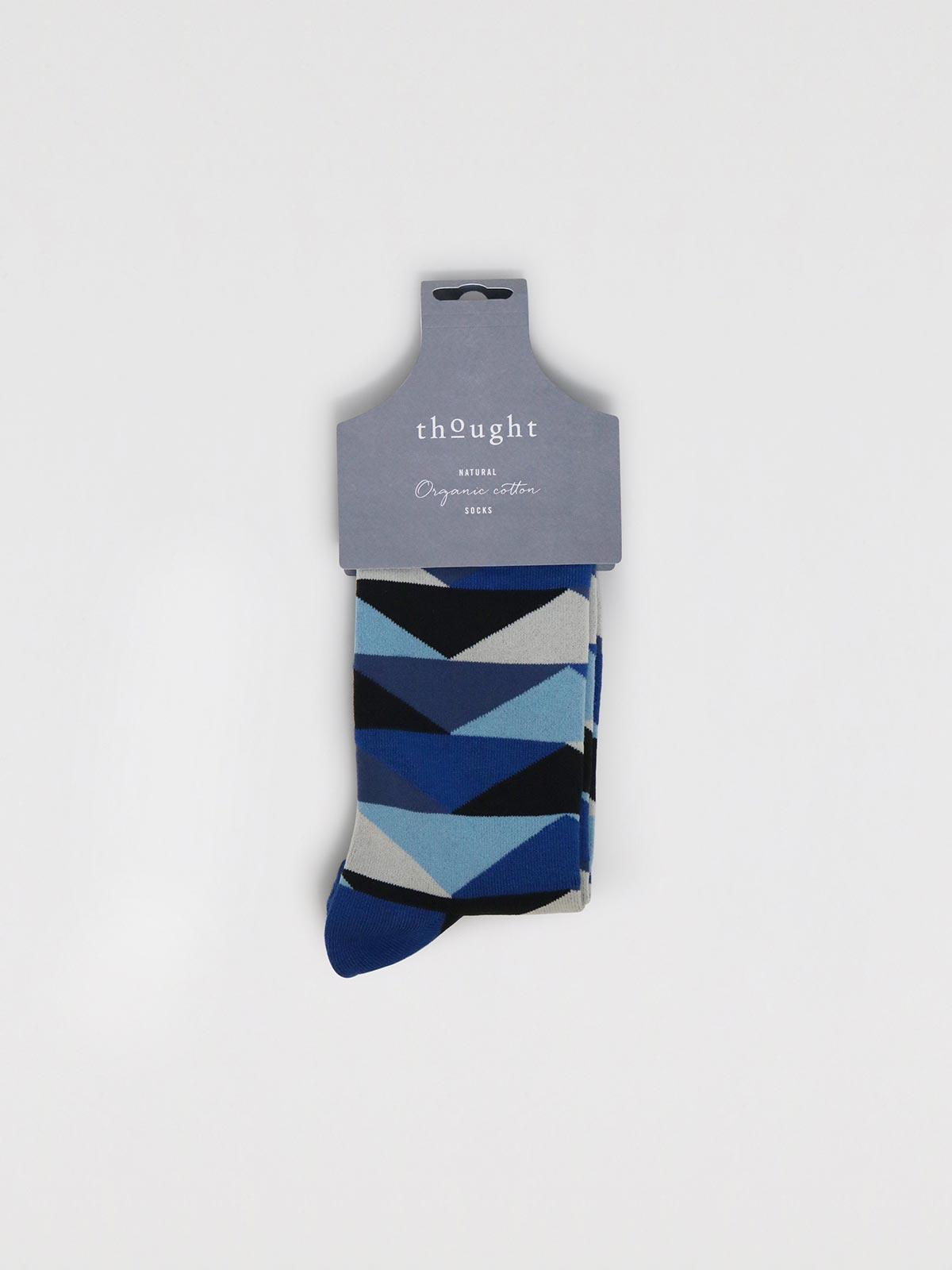 Edwardo Paintbrush Socks - Cobalt Blue - Thought Clothing UK