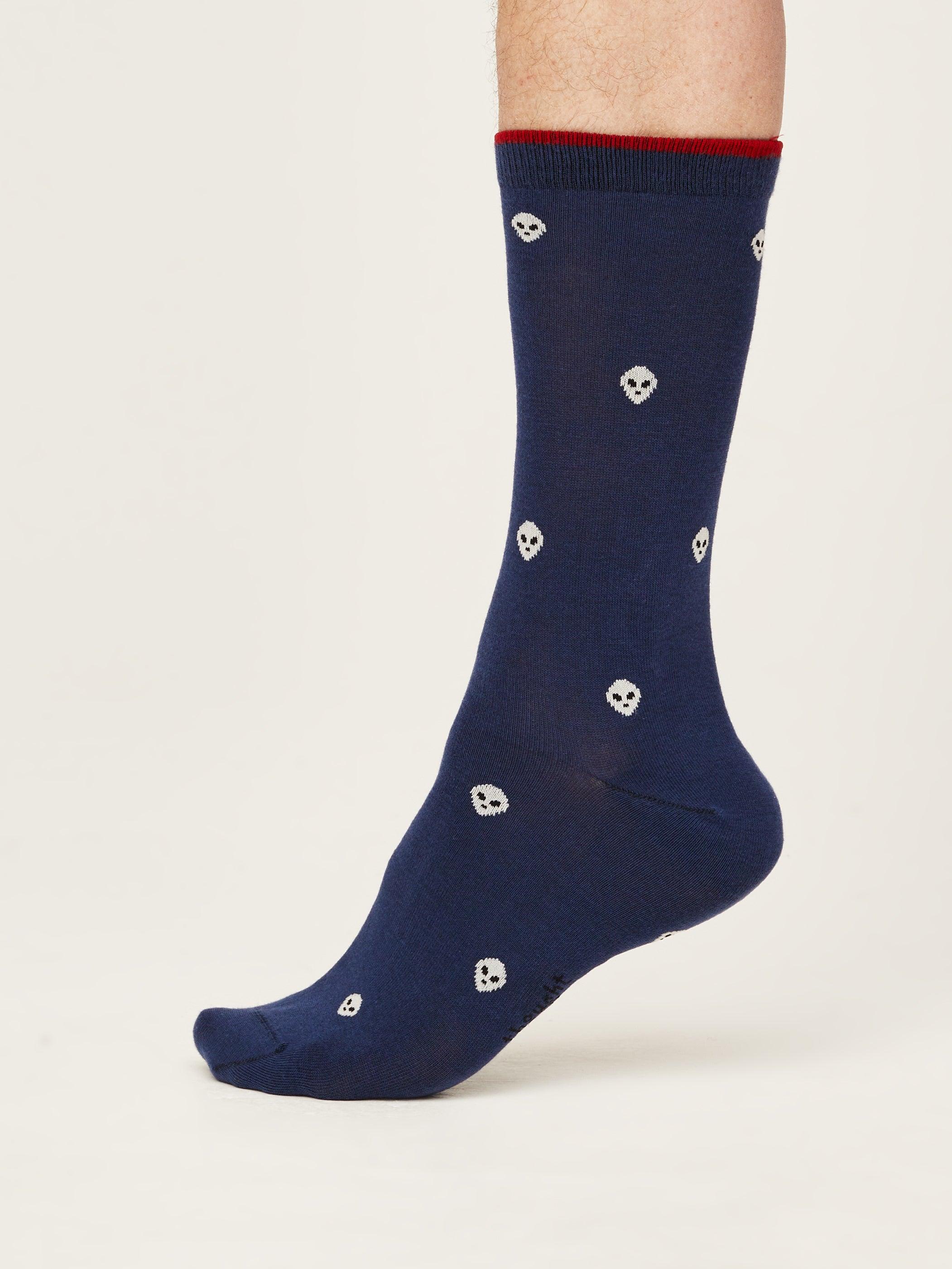 GOTS Galactic Socks - Mineral Blue - Thought Clothing UK