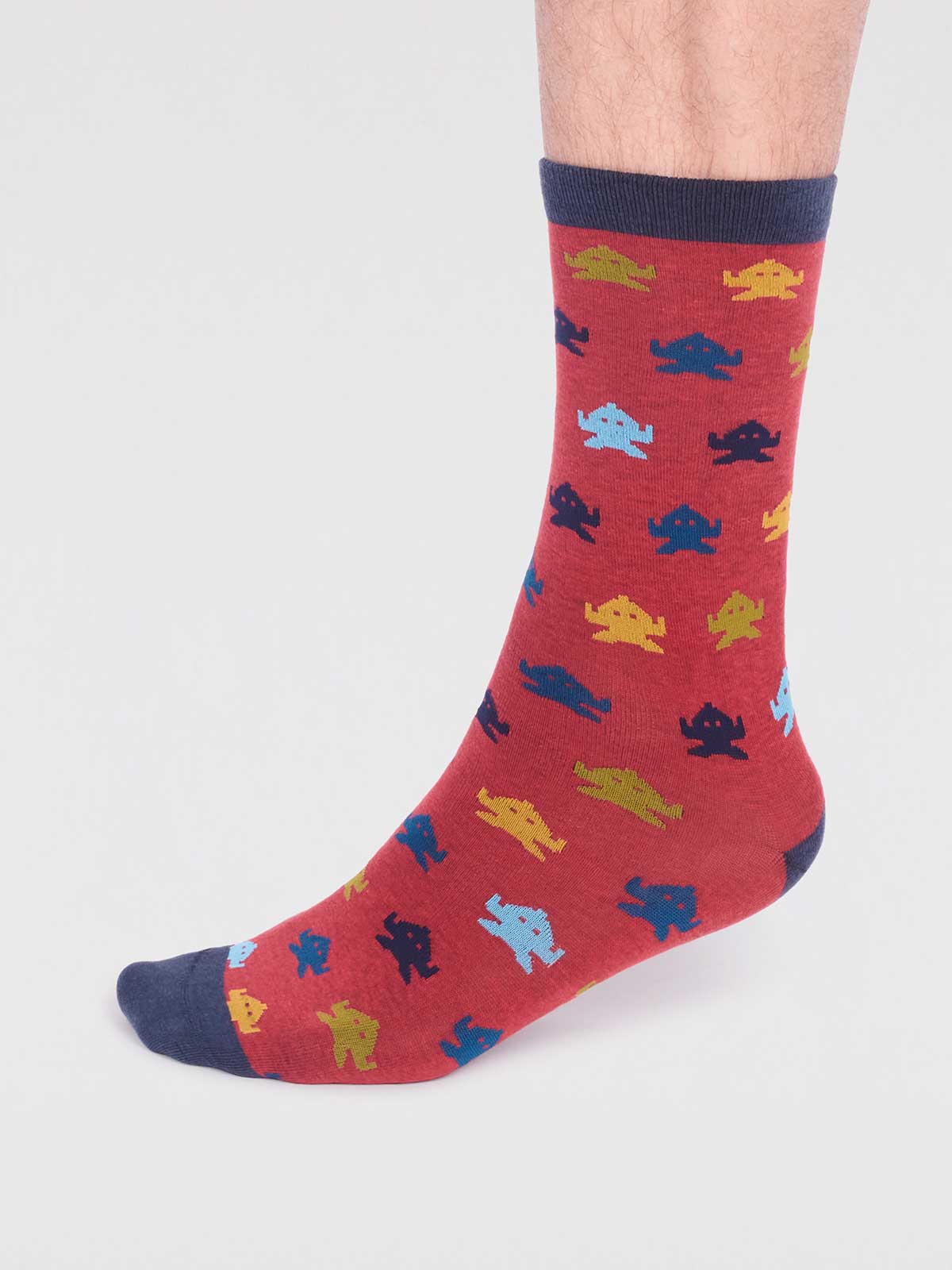 Salas Organic Cotton Rocket Socks - Hibiscus Red