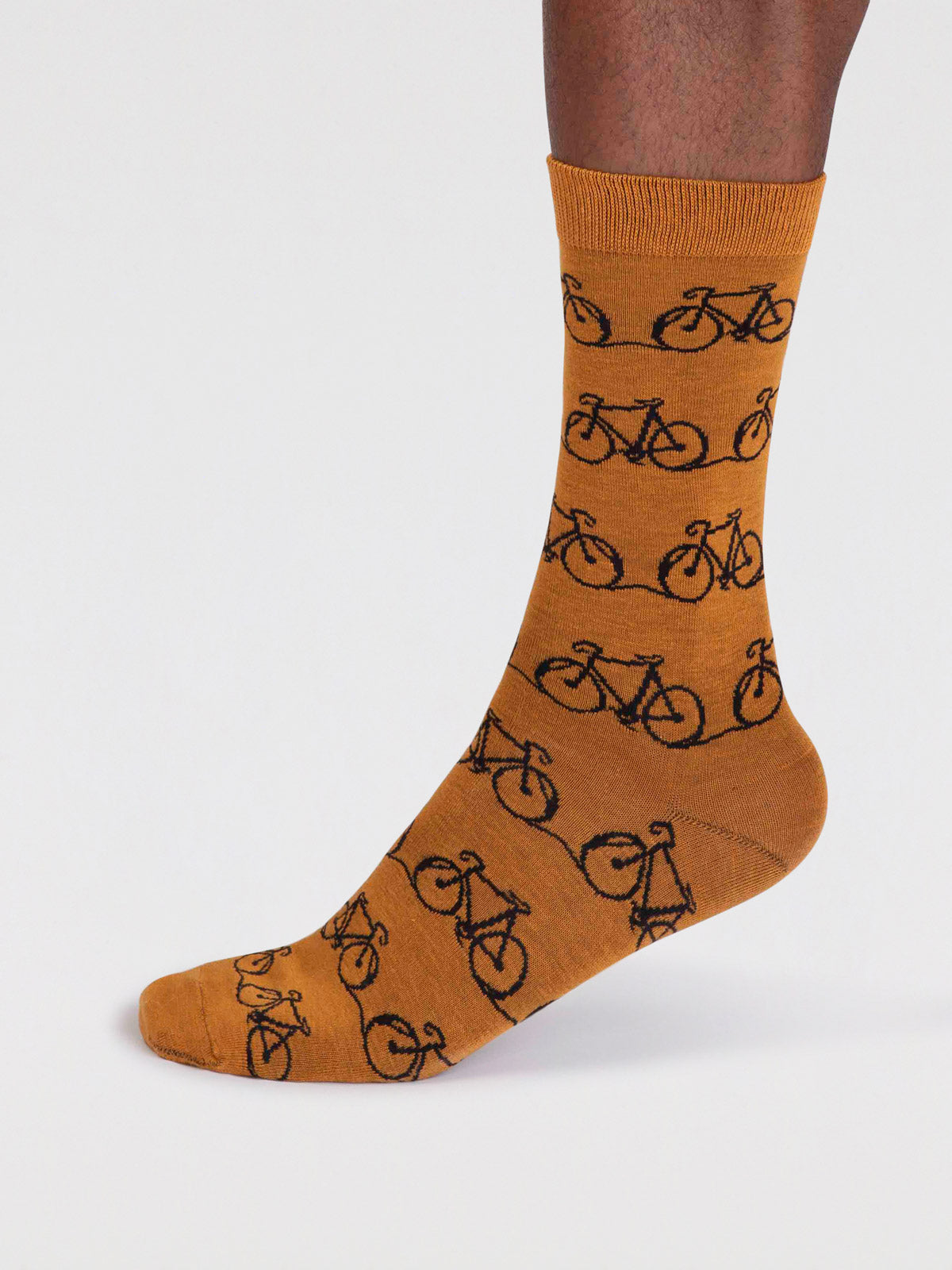 Bennie Organic Cotton Bike Socks - Turmeric Yellow