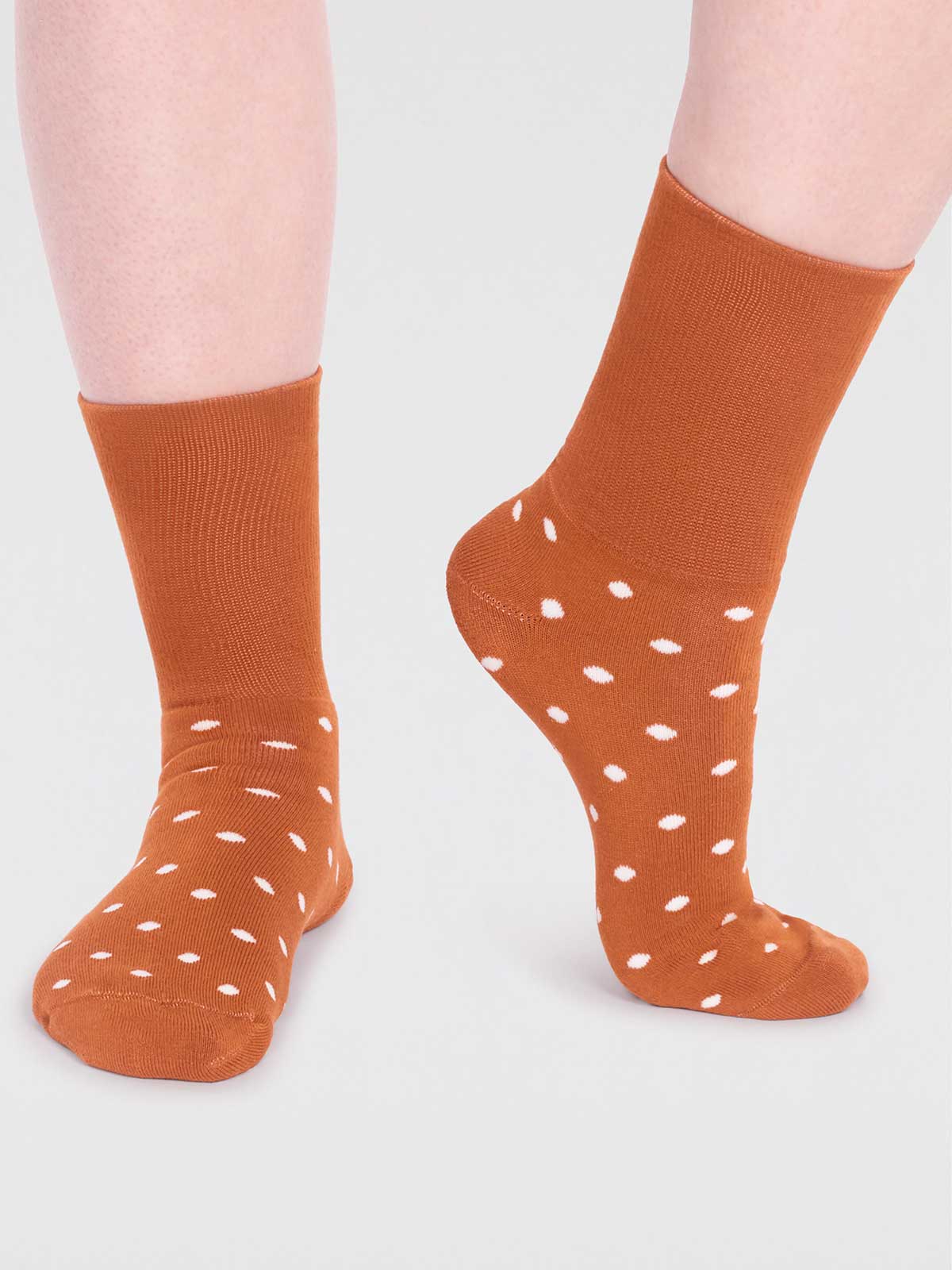 Amara Organic Cotton Spot Walker Socks - Harvest Orange