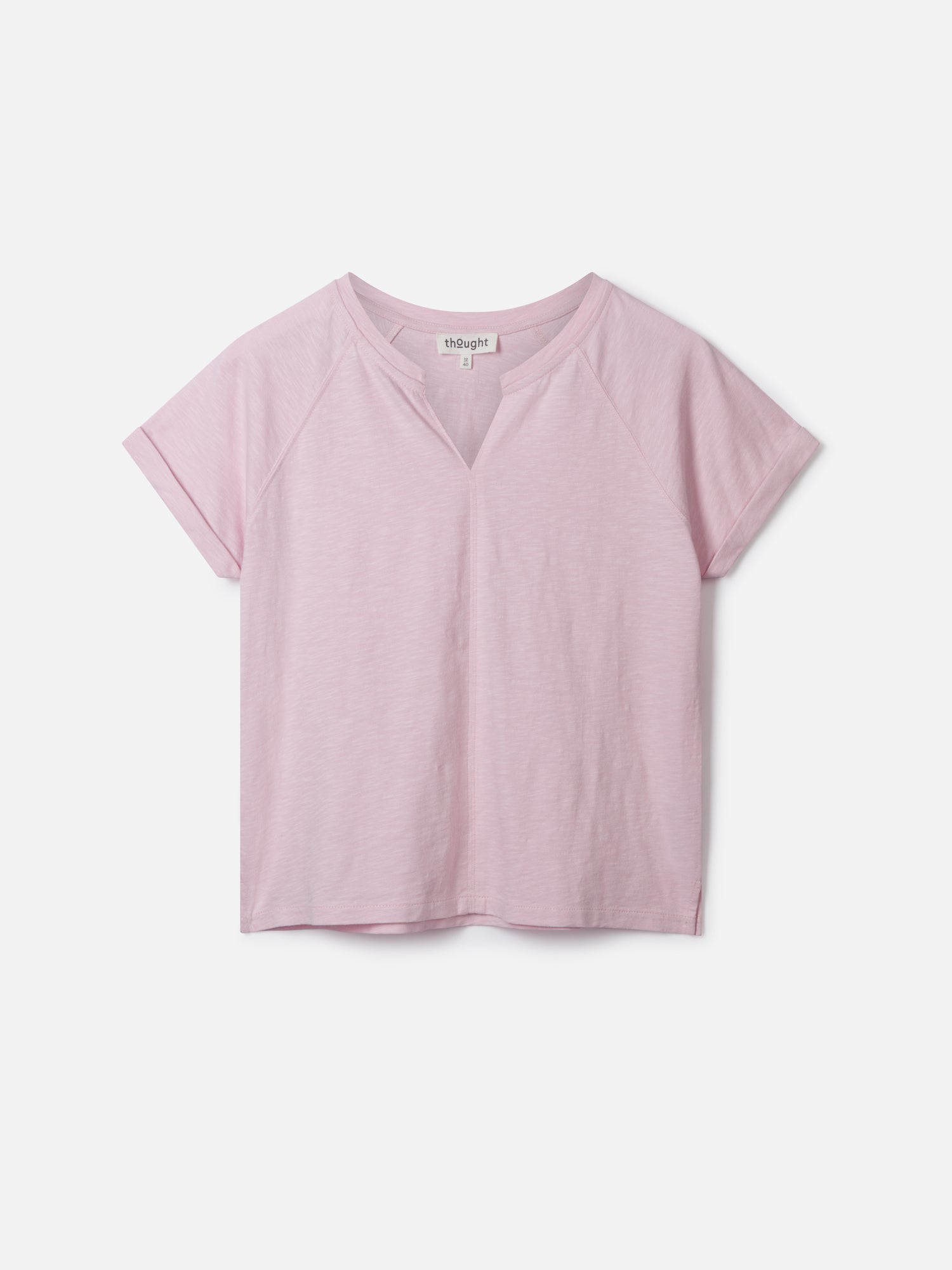 Fairtrade Organic Cotton Notch Neck T-Shirt - Orchid Pink