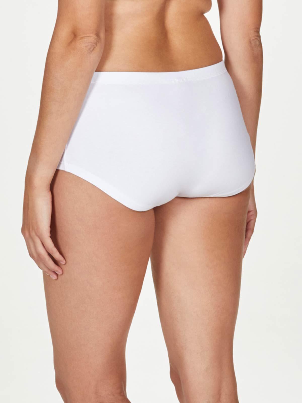 Essential Organic Cotton High Waisted Brief in White