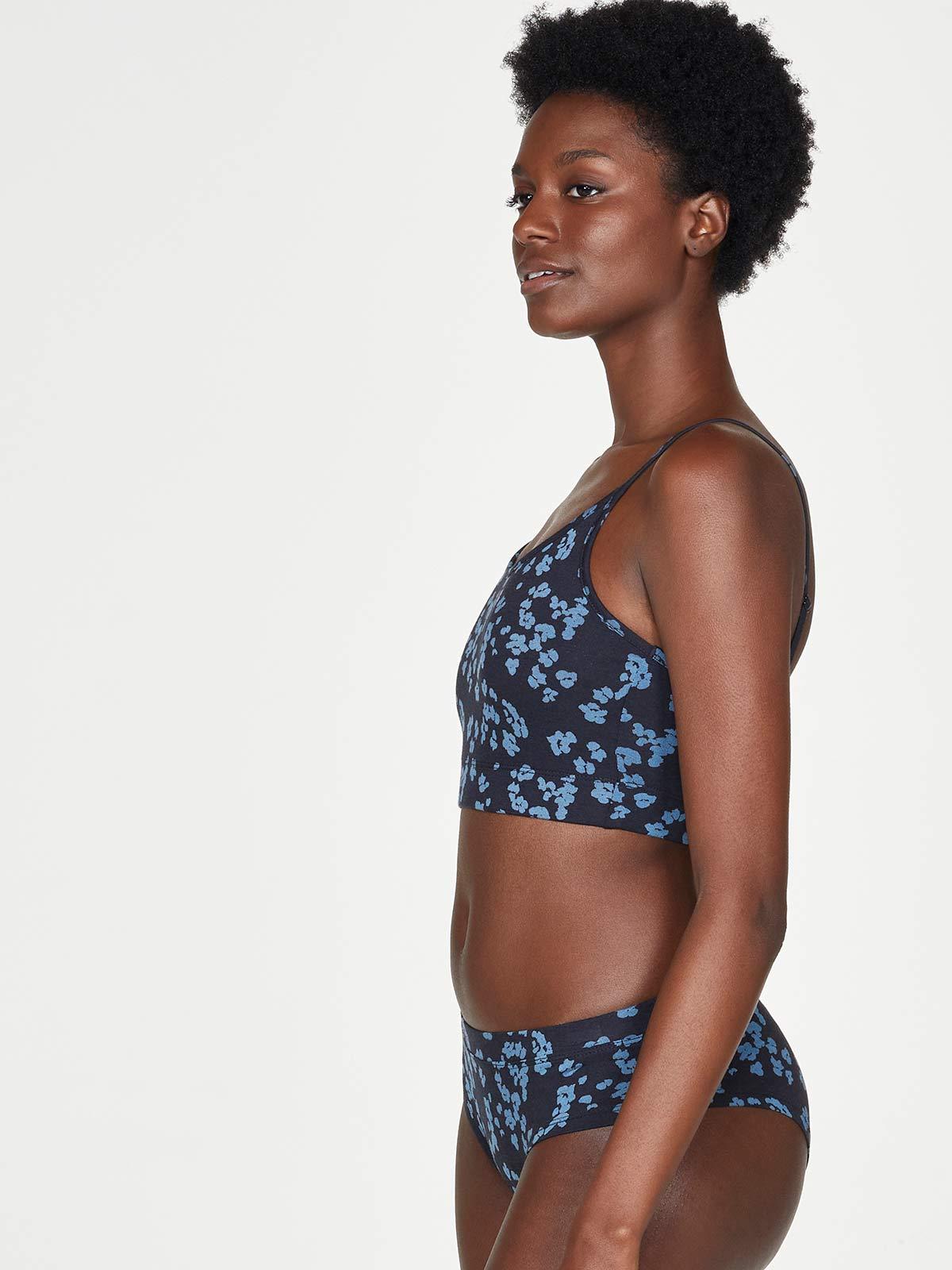 Junetta Bamboo Printed Jersey Bralette - Thought Clothing UK
