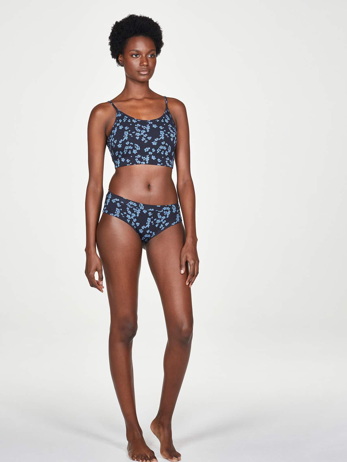 Junetta Bamboo Printed Jersey Bralette - Thought Clothing UK