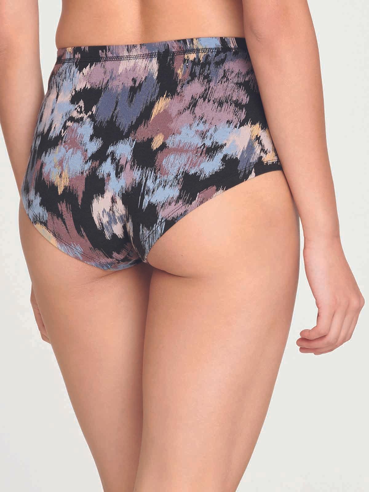 Sheraton Bamboo Floral High Waist Briefs - Black - Thought Clothing UK