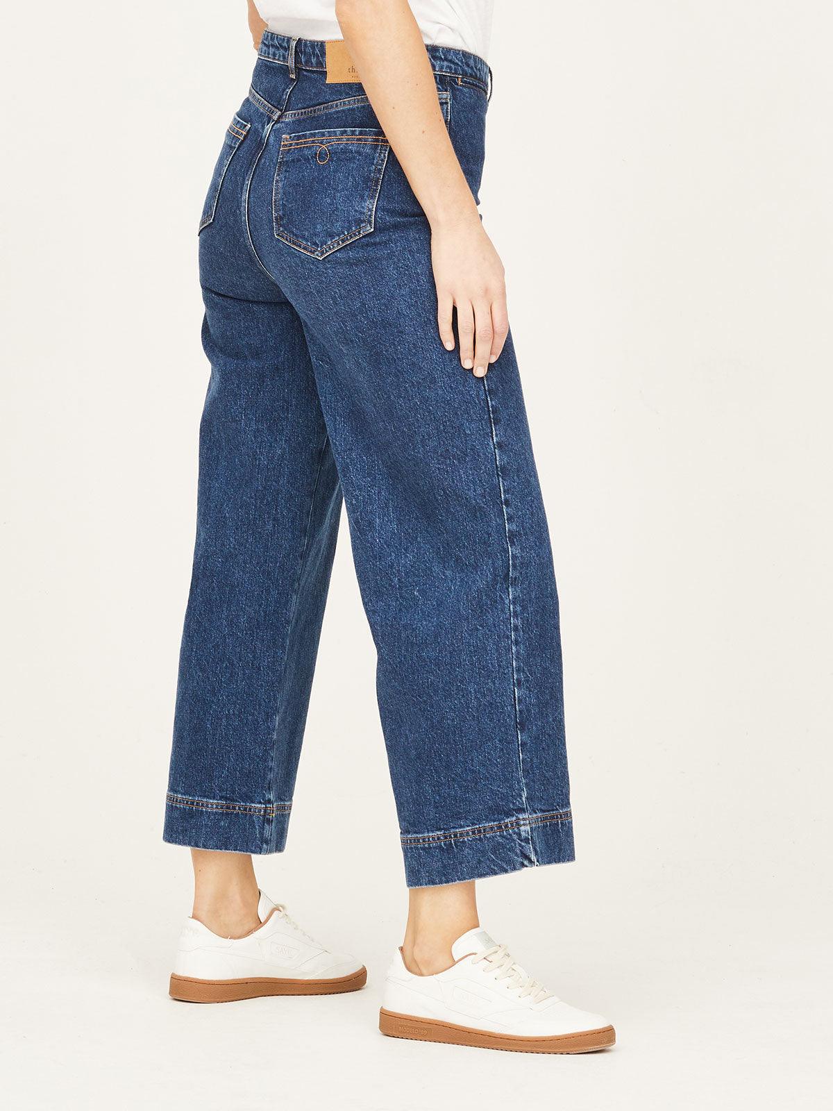 Essential GOTS Organic Cotton Denim High Rise Culotte - Thought Clothing UK