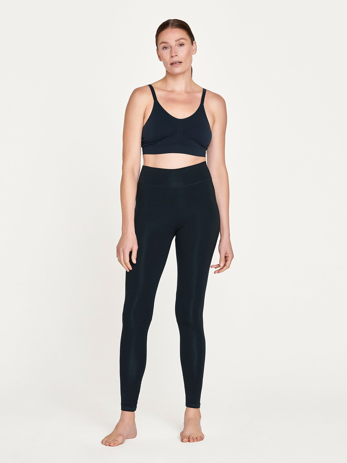 lt;Improved> Organic cotton high-waisted leggings with pockets