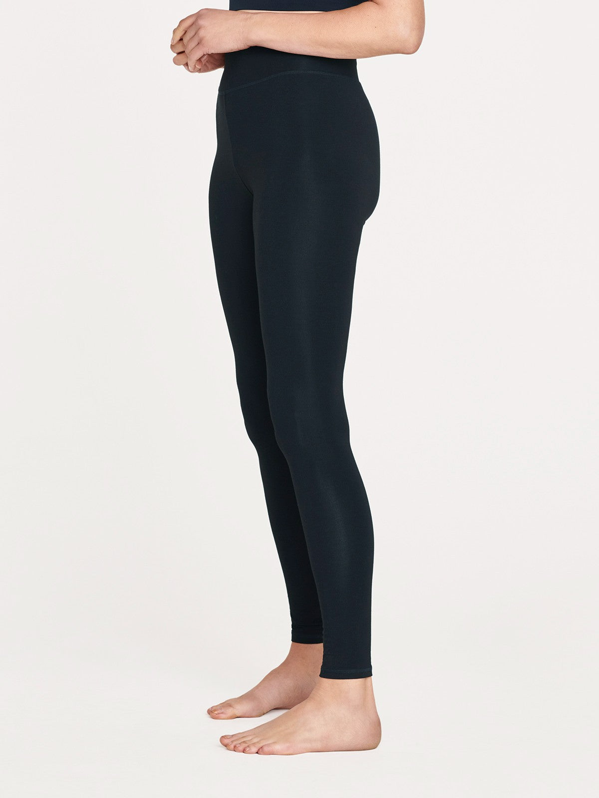 Essential Bamboo Organic Cotton Thick Leggings - Navy