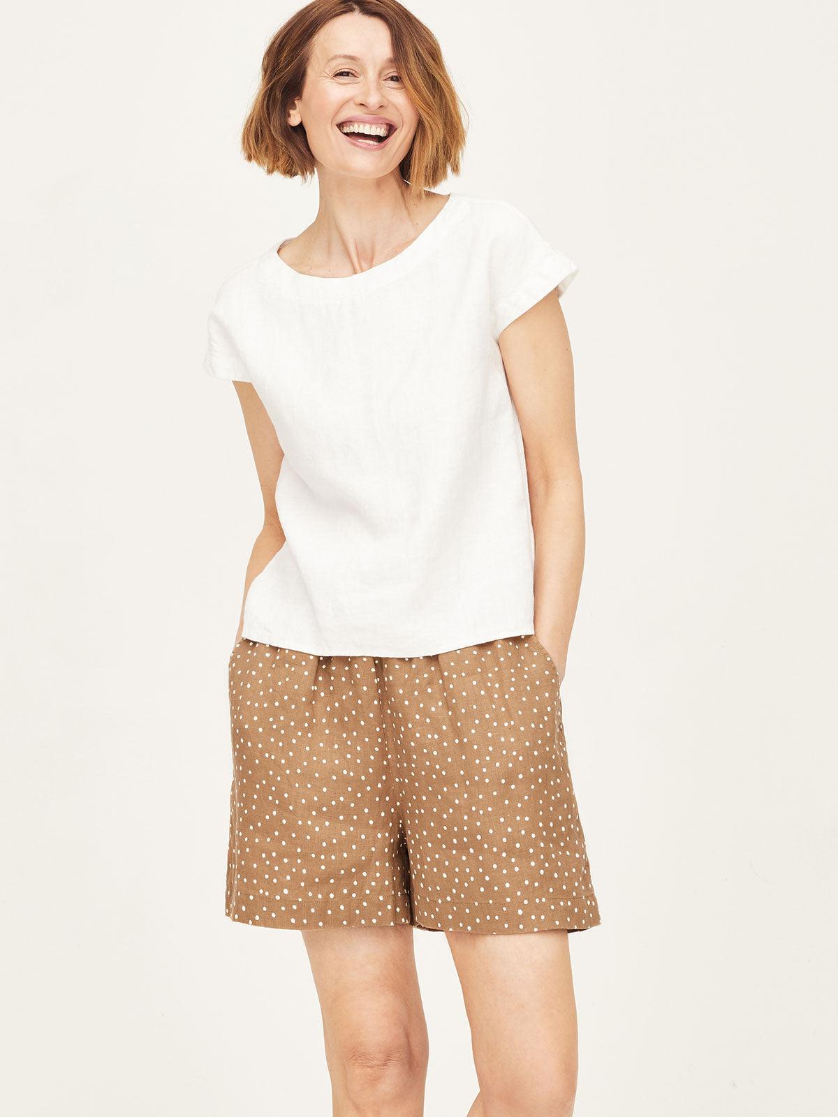 Jasmine Hemp Spot Print Shorts - Thought Clothing UK