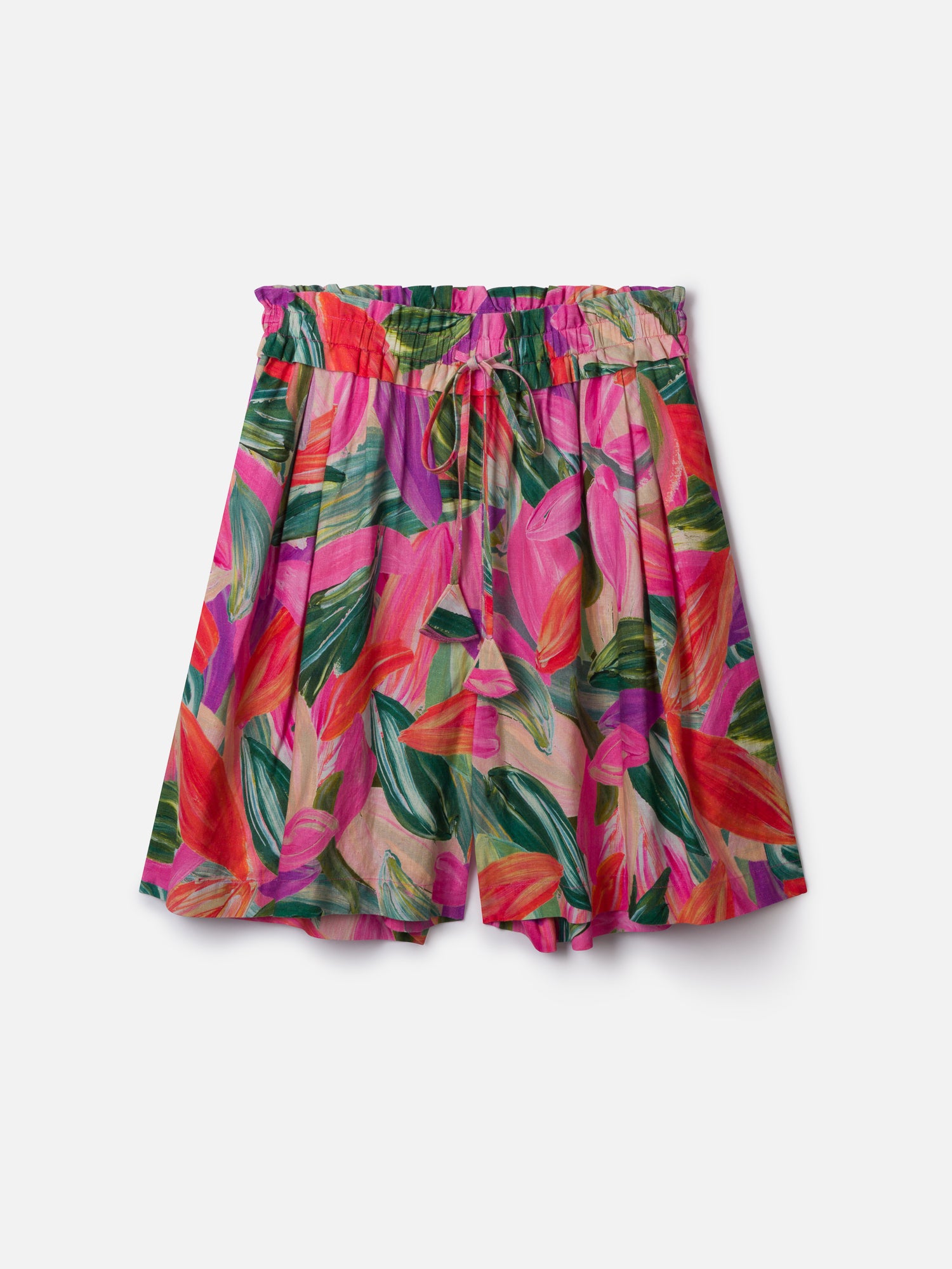 Adella Hemp Tropical City Shorts - Multi