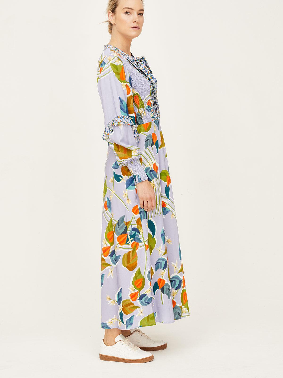 Columbia Road Tencel™  Shirred Maxi Dress - Thought Clothing UK