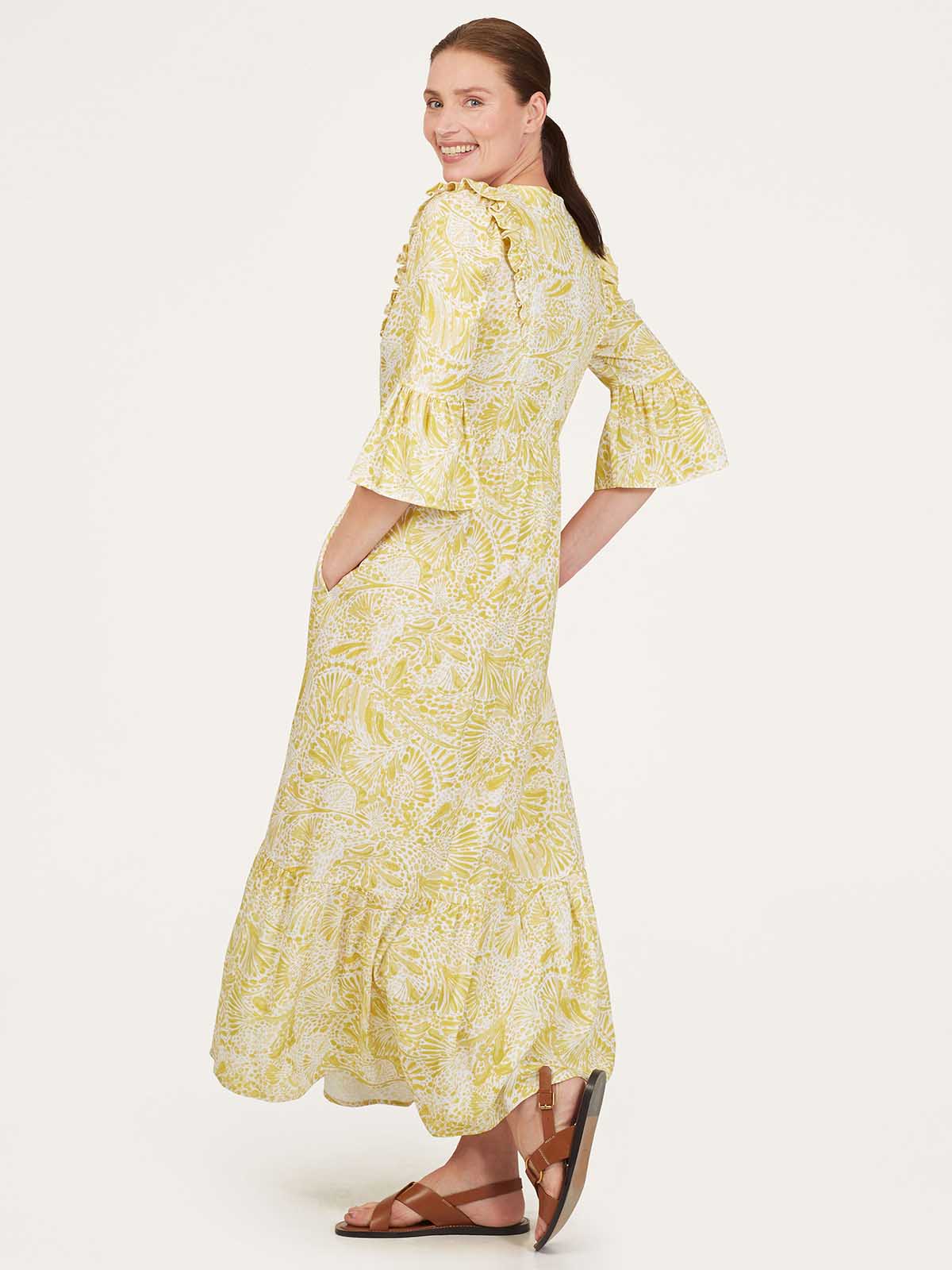 Delilah Tencel™ Crepe Midi Dress - Yellow