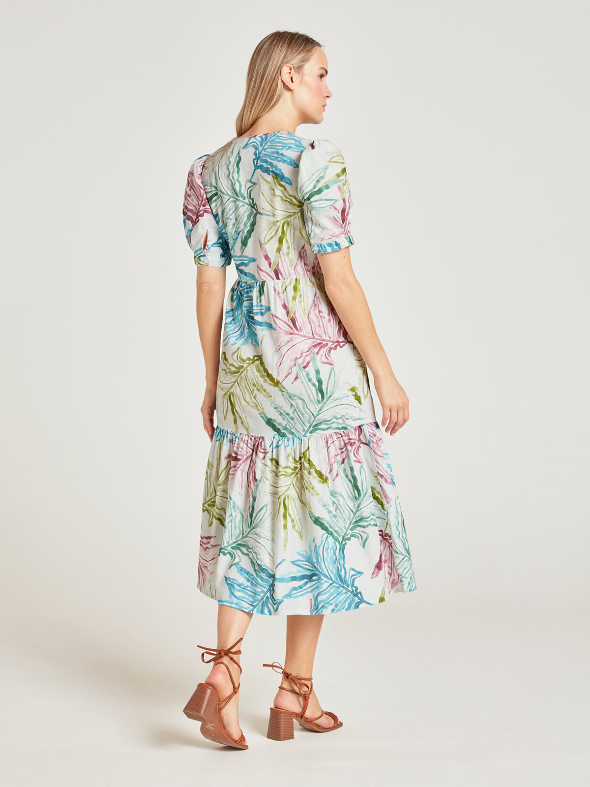 Laurel Hemp Watercolour Wrap Dress - Multi
