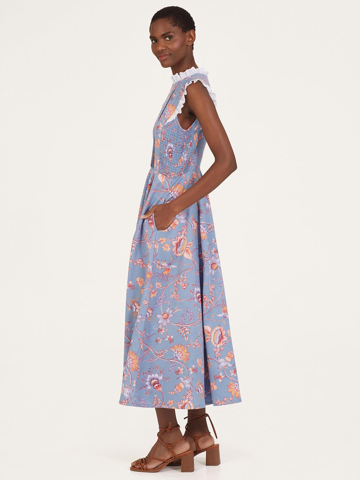 Meadow Tencel™ Floral Dress - Lavender Blue
