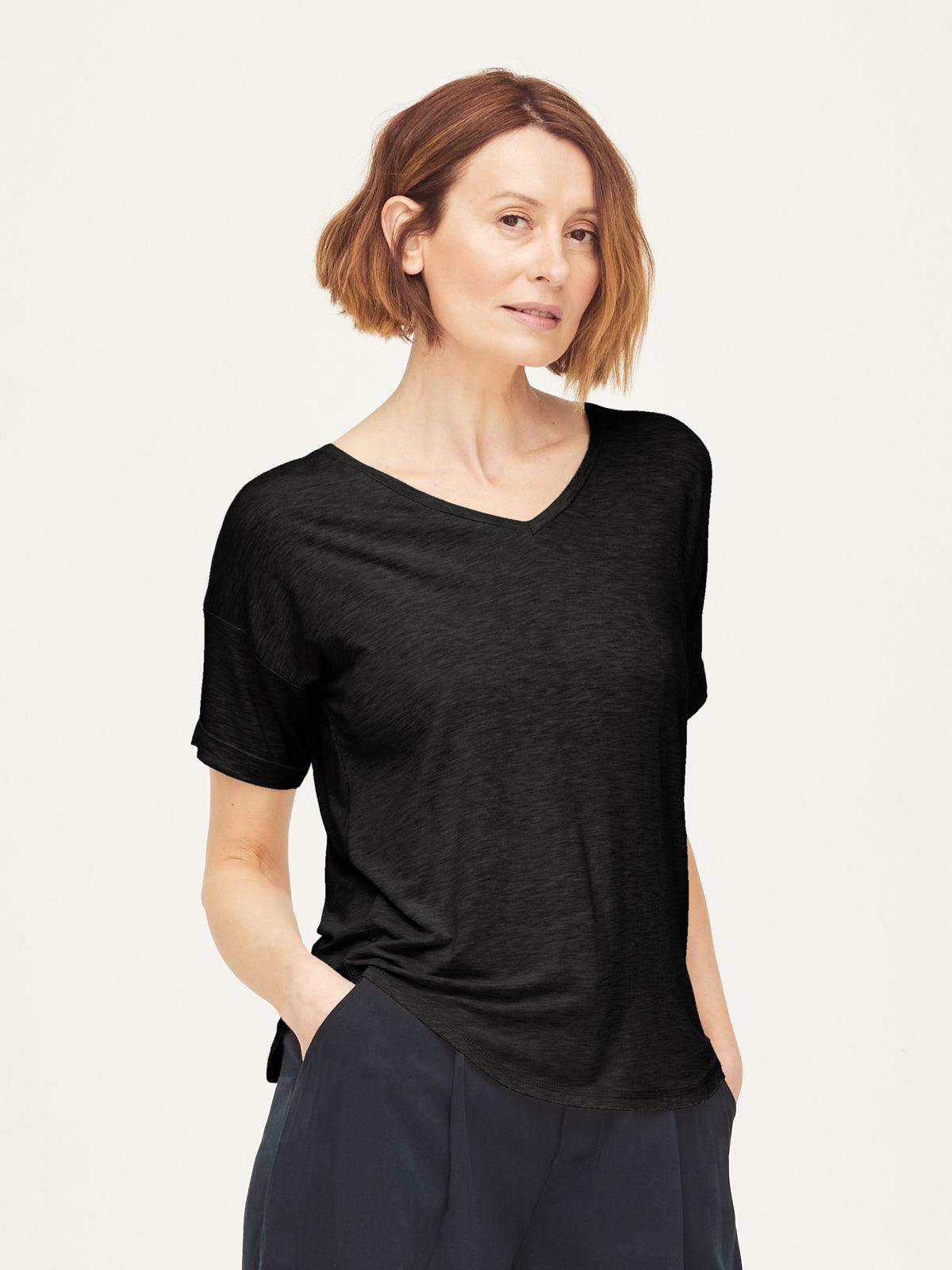 Eliza SeaCell™ Blend V Neck T-Shirt - Thought Clothing UK
