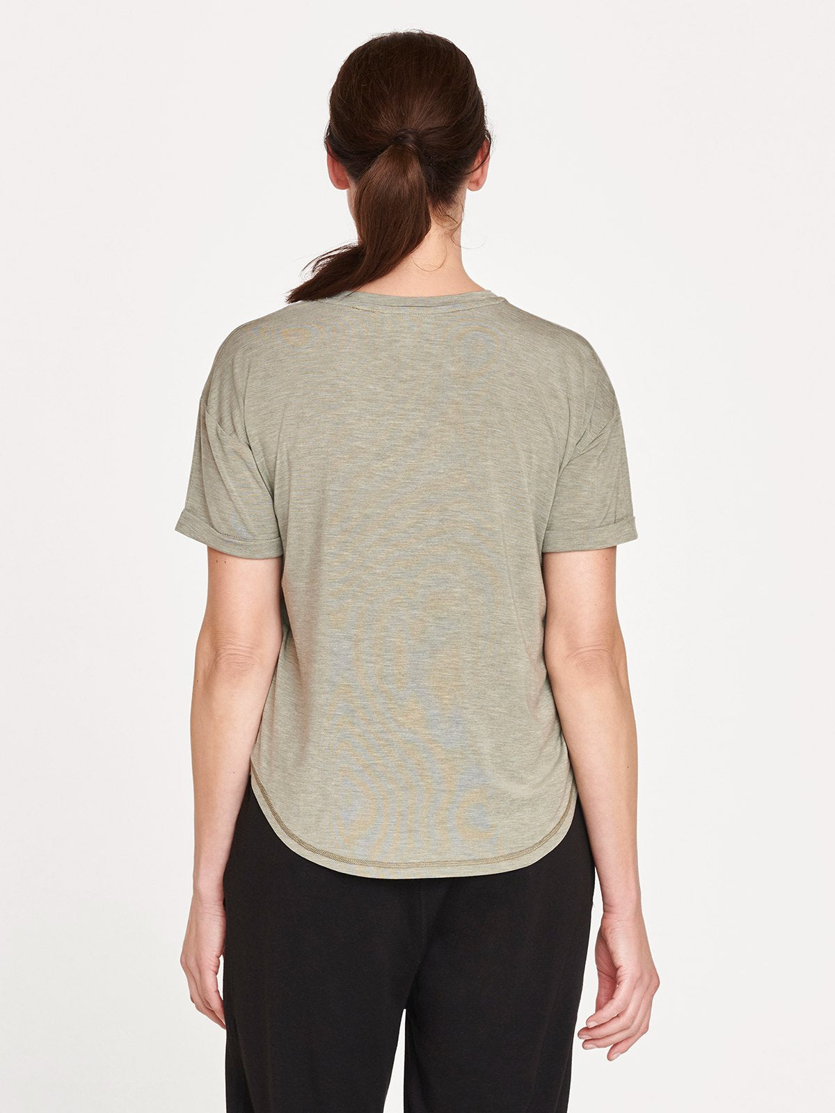 Eliza Naturally Soft Short Sleeve SeaCell™ T-Shirt - Olive Green