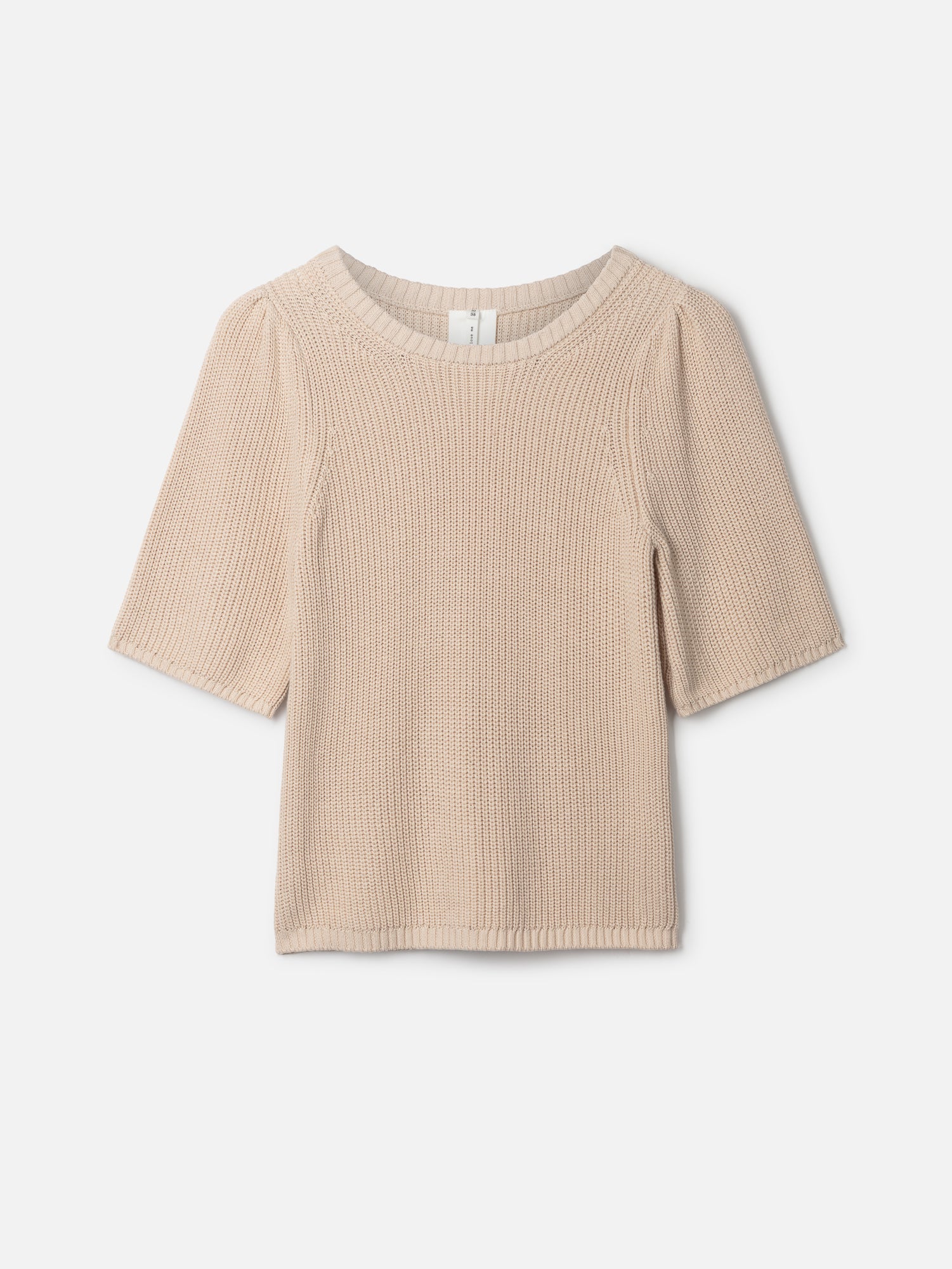 Perfect Organic Cotton Knit T-Shirt - Linen Cream
