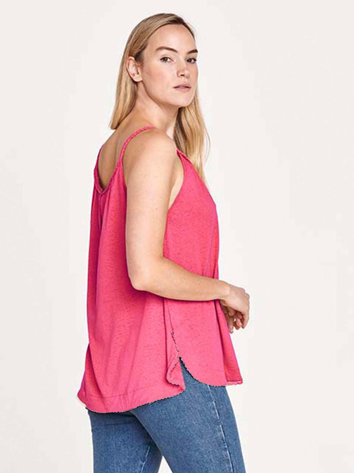 Caelan Hemp Cami Top- Rose Pink - Thought Clothing UK