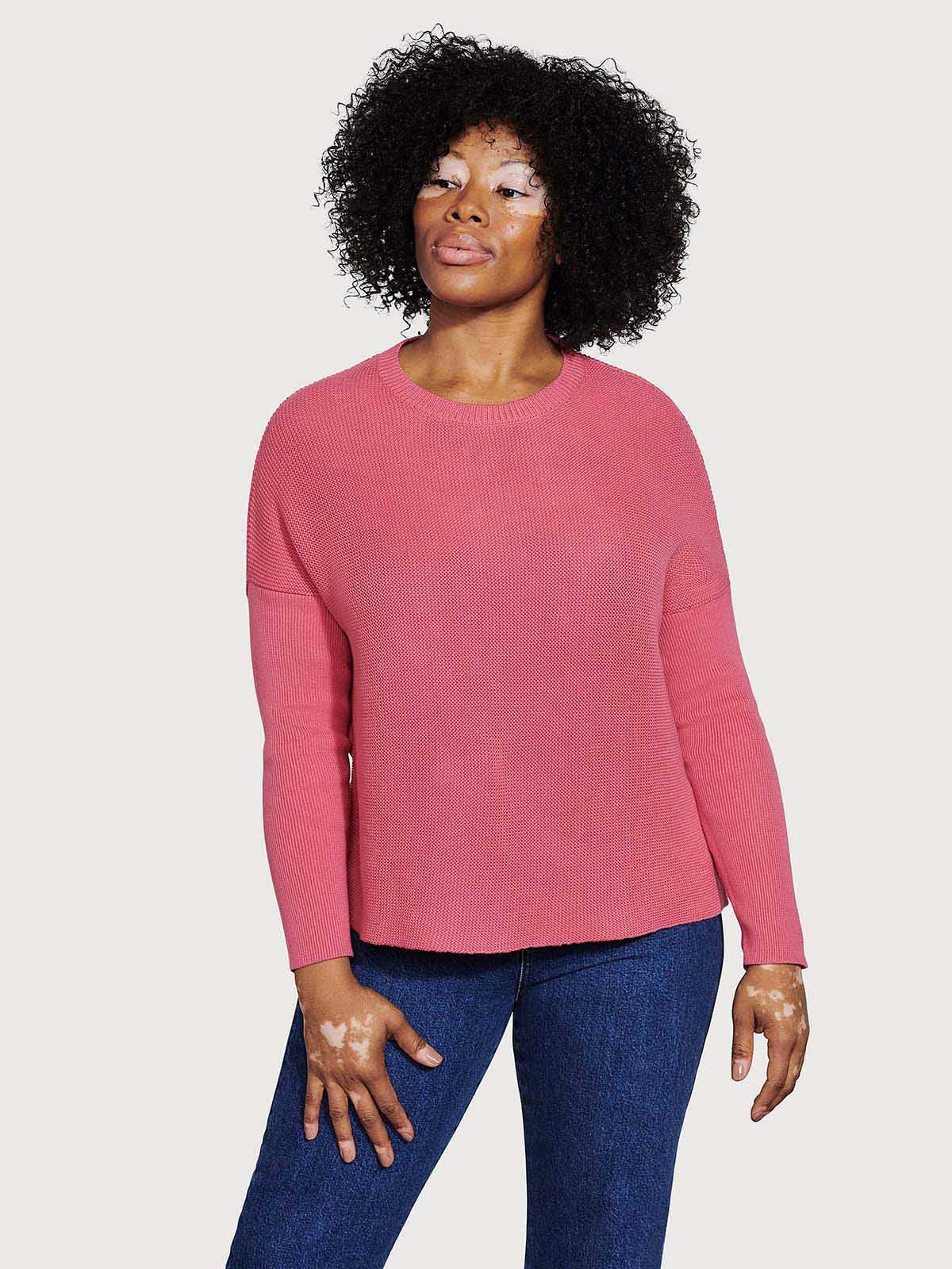Kate GOTS & Fairtrade Organic Cotton Jumper - ROSE PINK - Thought Clothing UK
