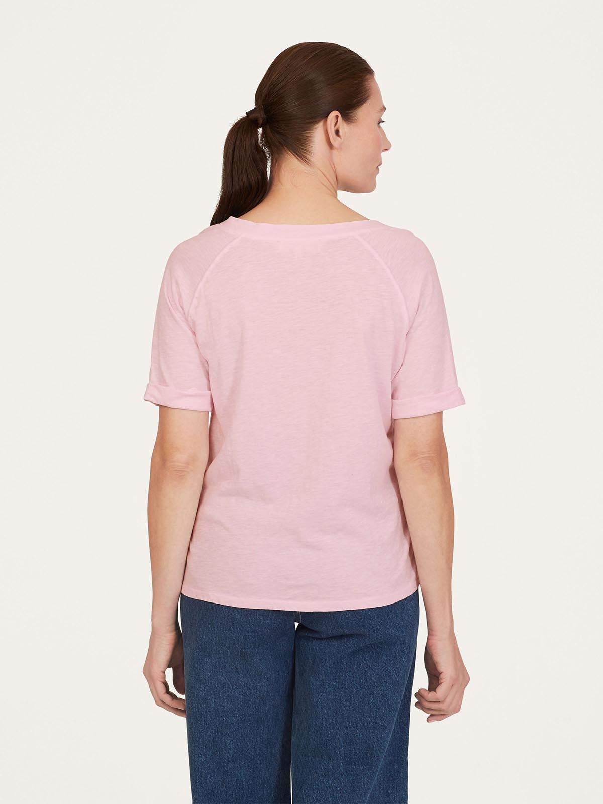Fairtrade Organic Cotton Notch Neck T-Shirt - Orchid Pink