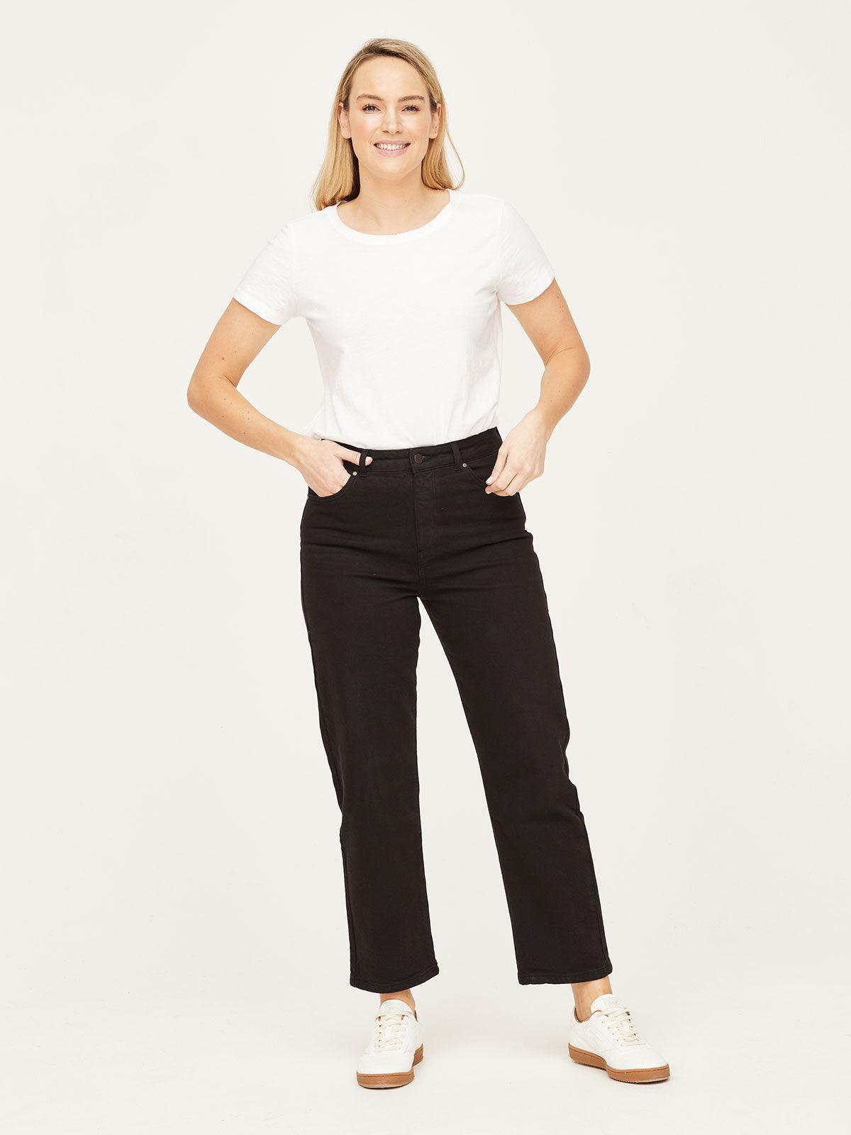 GOTS Organic Straight Jeans - Black Wash - Thought Clothing UK