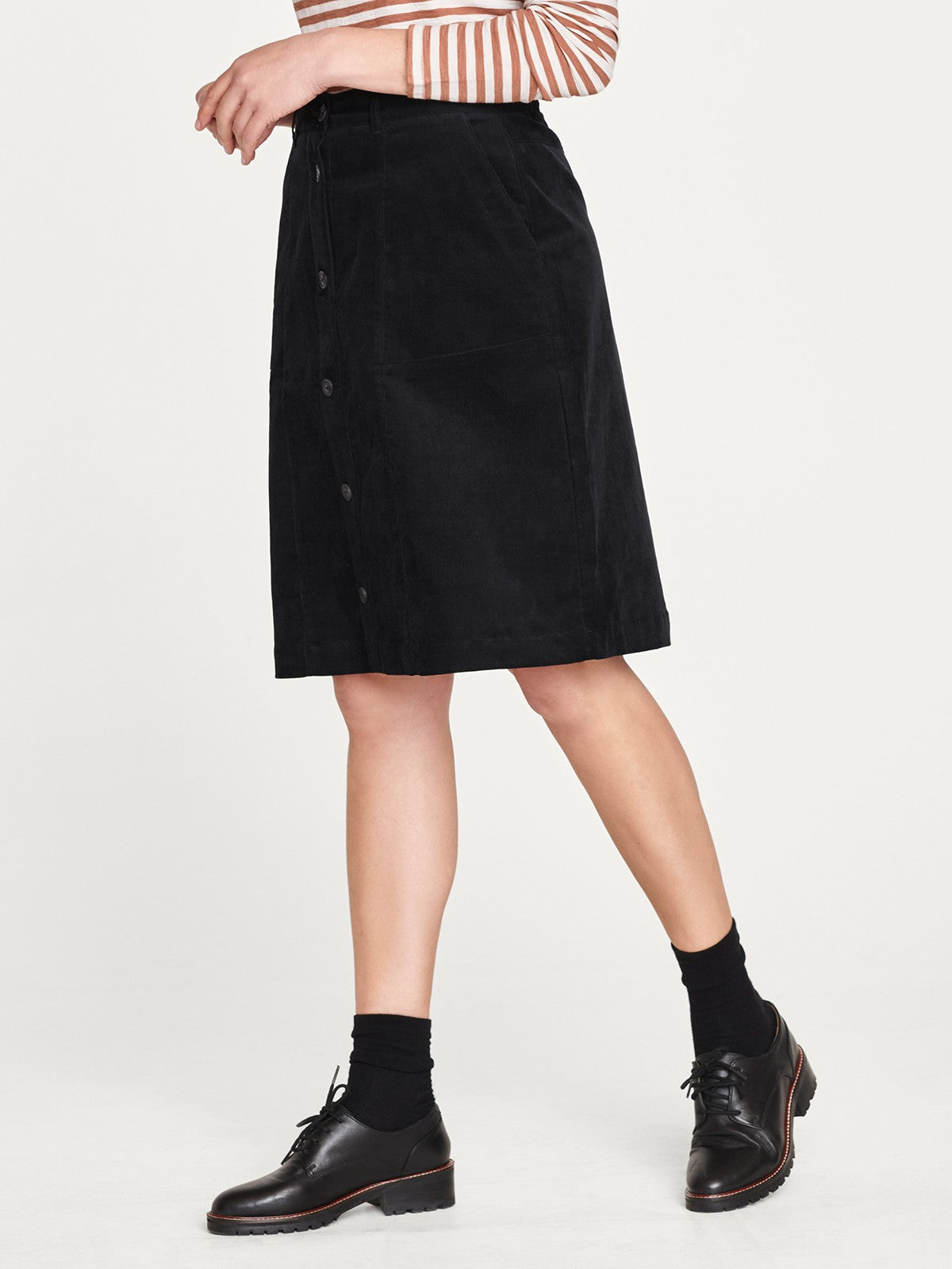 Black cord on sale skirt uk