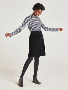 Black a line hot sale cord skirt