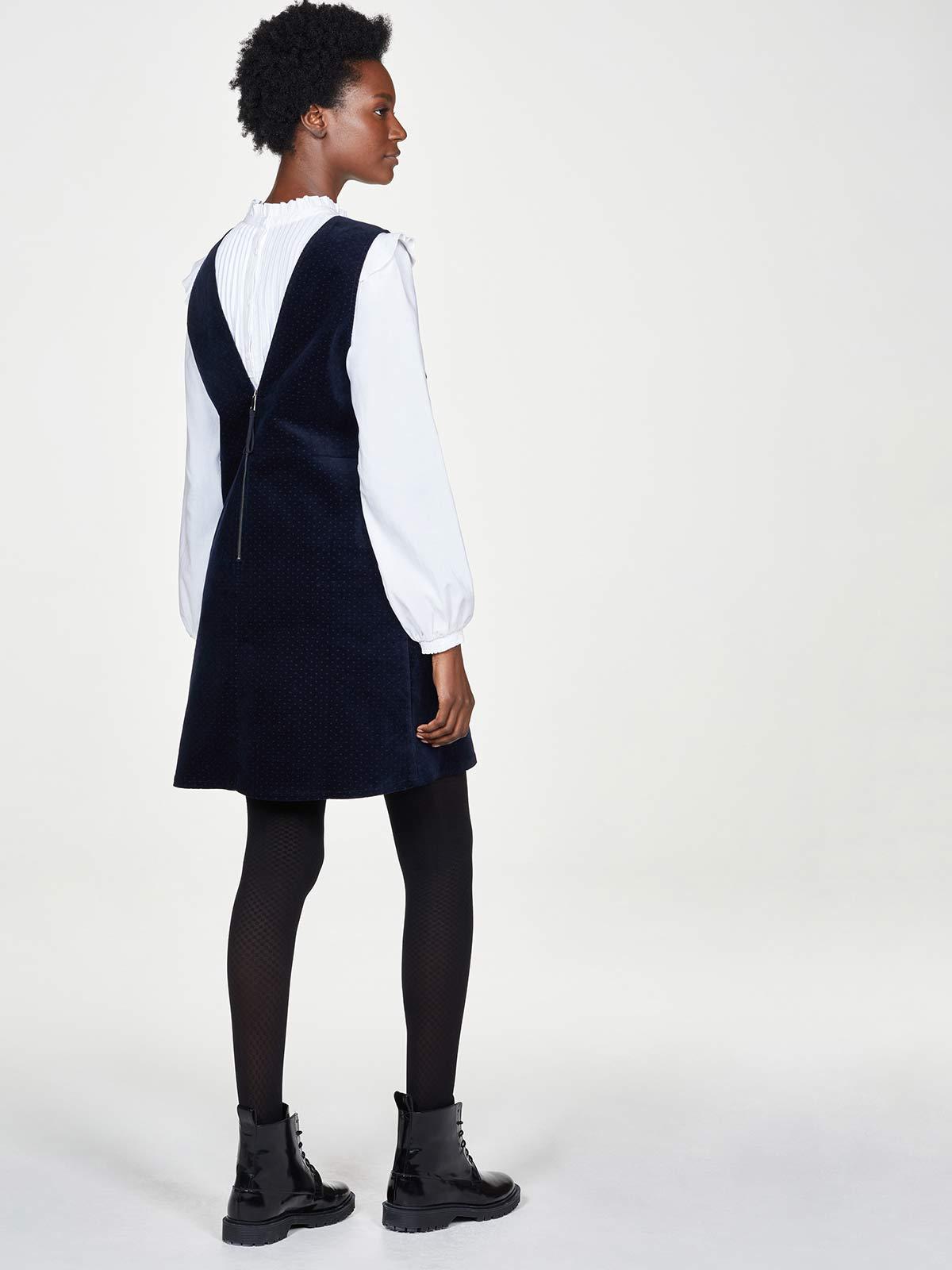 Fayette Organic Cotton Velvet Pinafore Dress - Thought Clothing UK