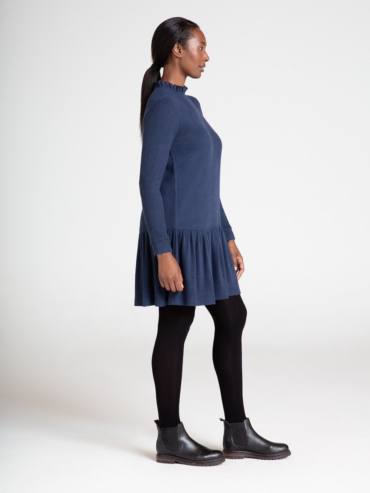 Navy blue drop deals waist dress