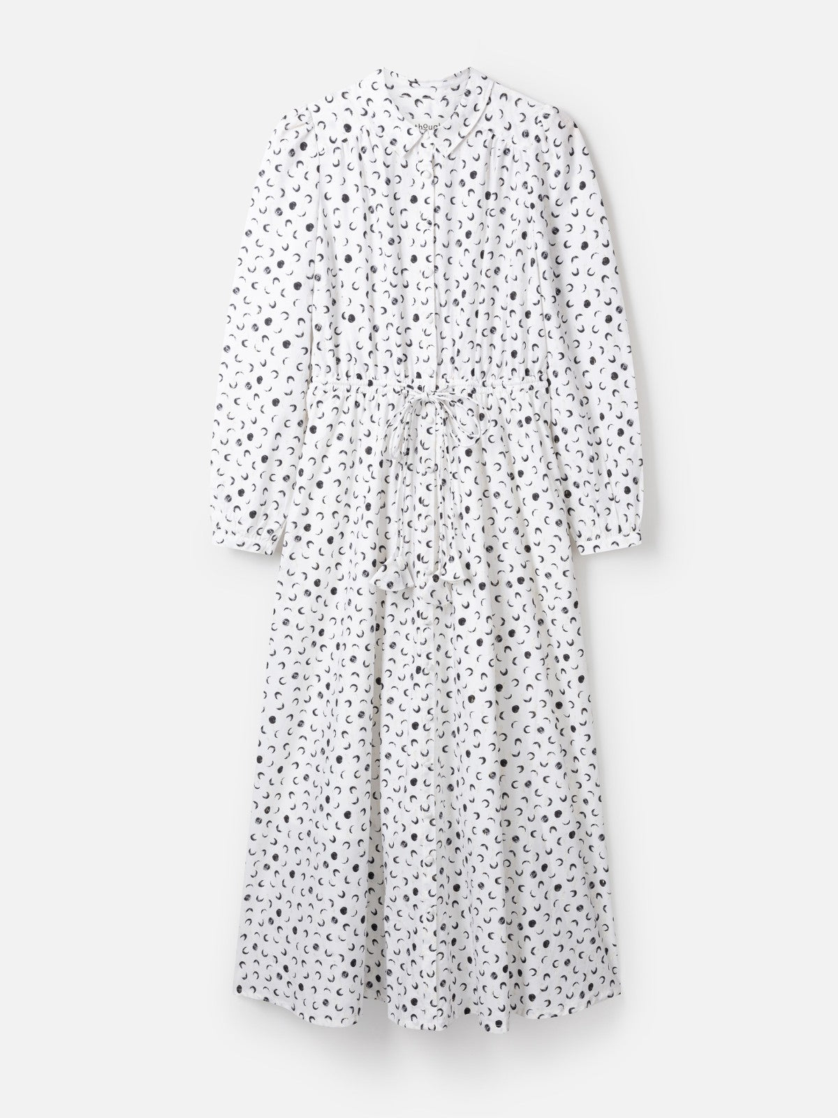 Meridian Organic Cotton Sparkle Shirt Dress - White