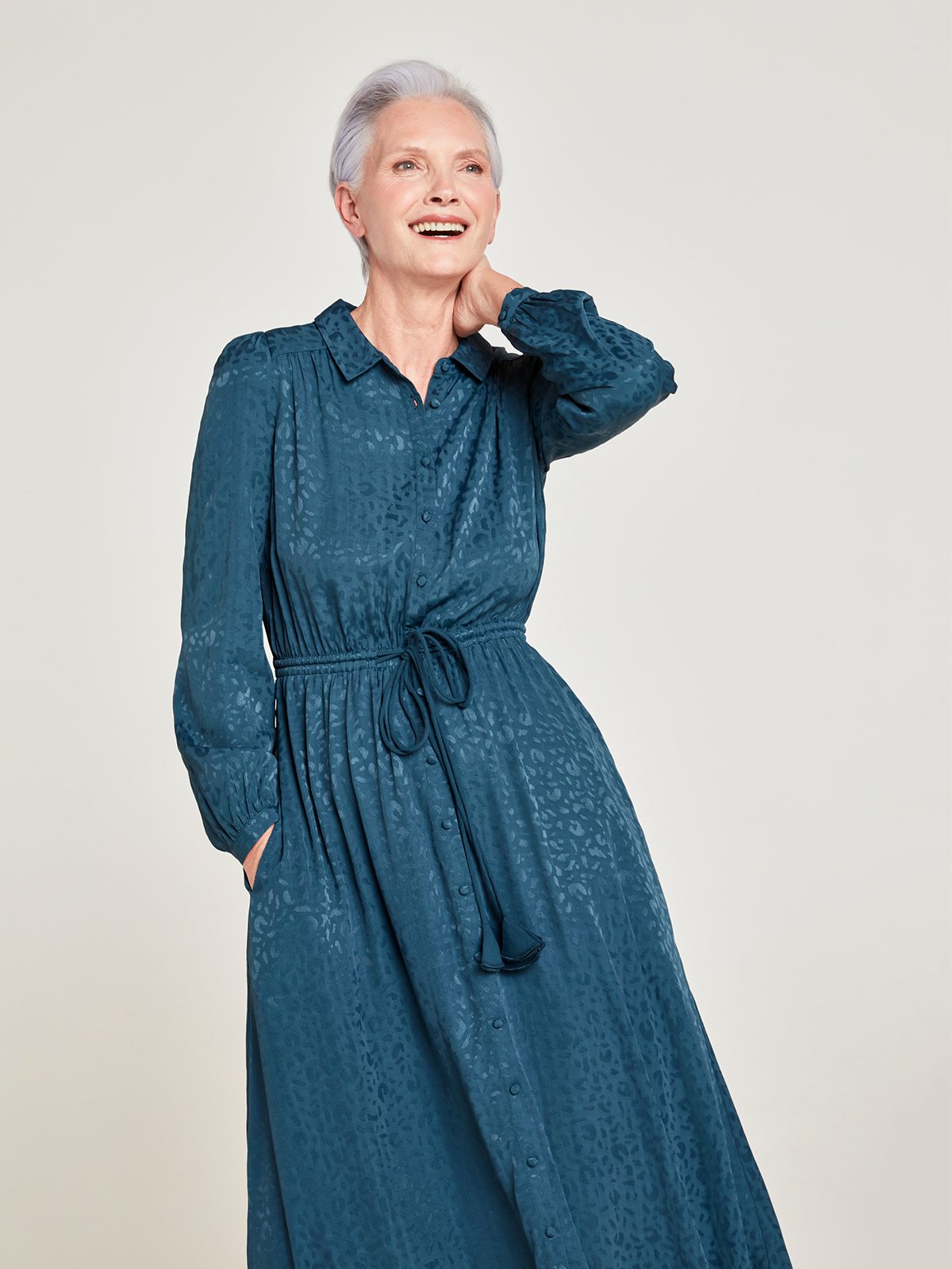 Aylin Lenzing™ EcoVero™ Midi Dress - Slate Blue