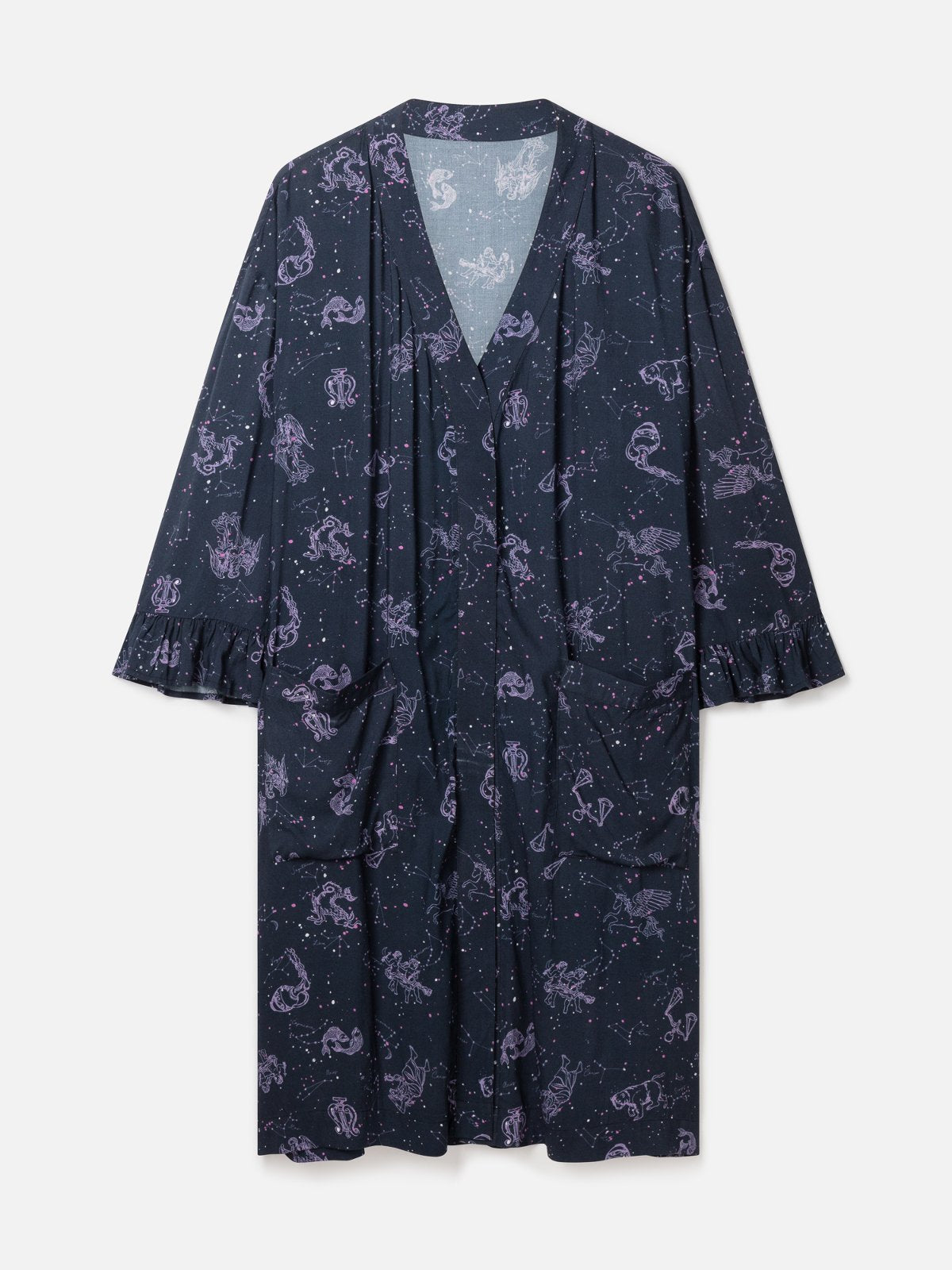 Kira Lenzing™ Ecovero™ Dressing Gown - Navy Blue