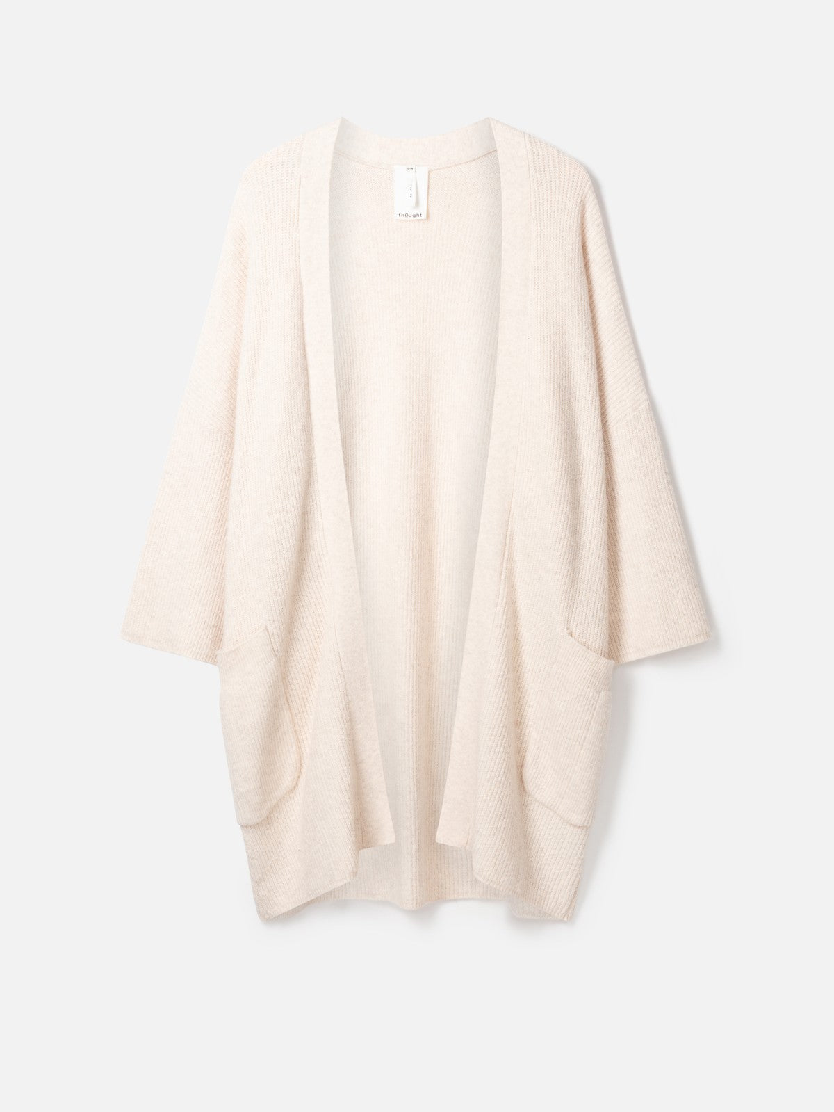 The Easy Knit Cardigan  - Stone White