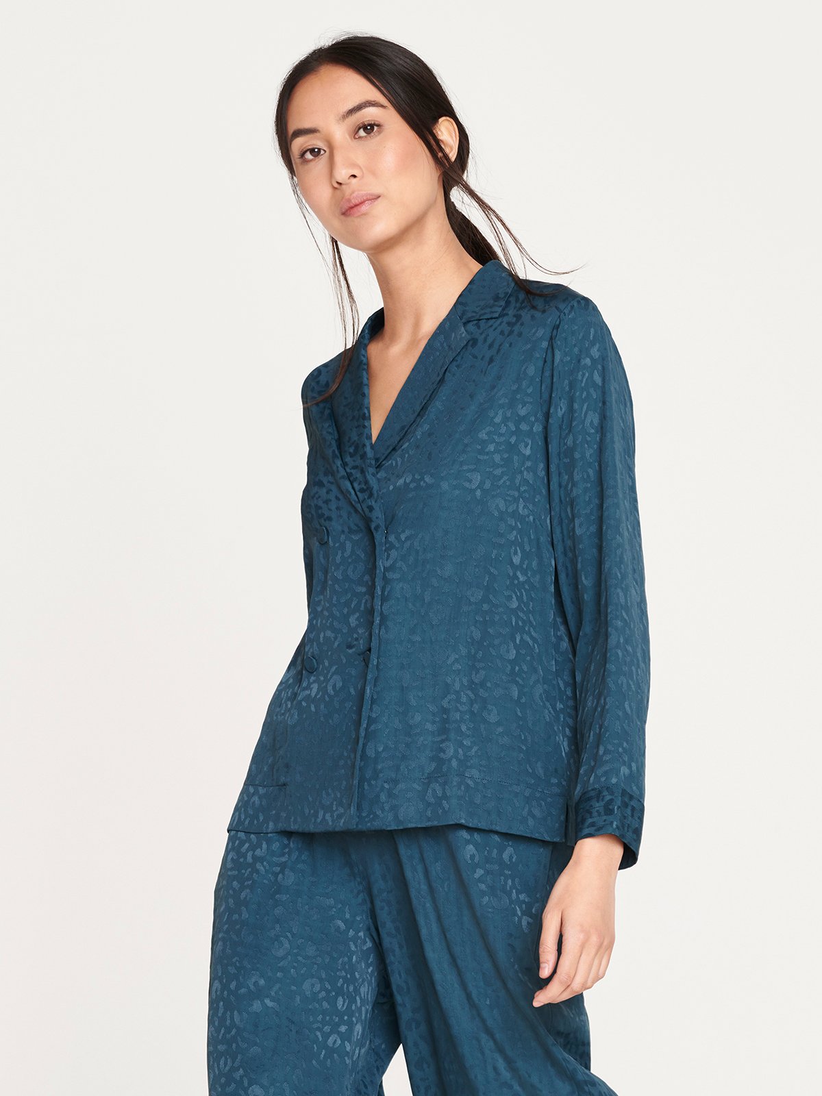 Aylin Lenzing™ EcoVero™ Pyjama Shirt - Slate Blue