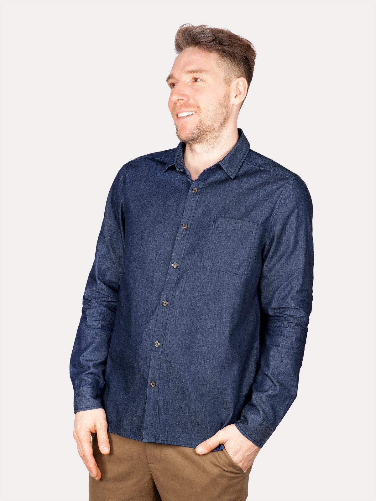 Rovigo Shirt - Chambray Blue - Thought Clothing UK