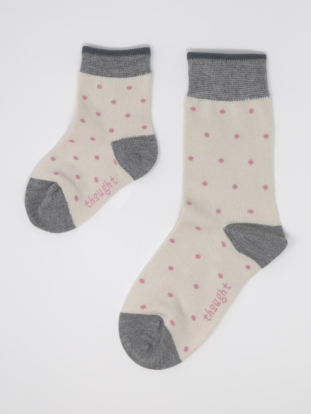 Rose Bamboo Baby Spot & Stripe Socks Gift - Thought Clothing UK
