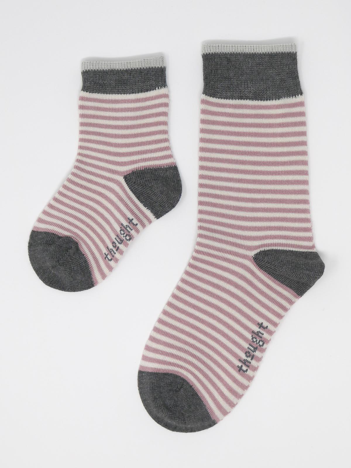 Rose Bamboo Baby Spot & Stripe Socks Gift - Thought Clothing UK