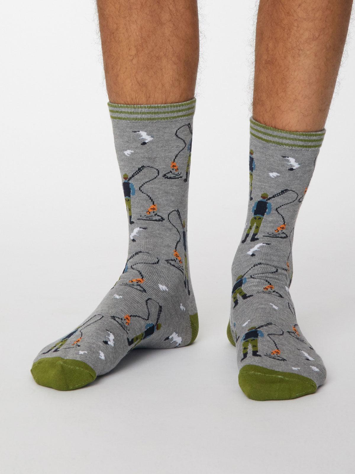 Pesca Socks - Mid Grey Marle - Thought Clothing UK