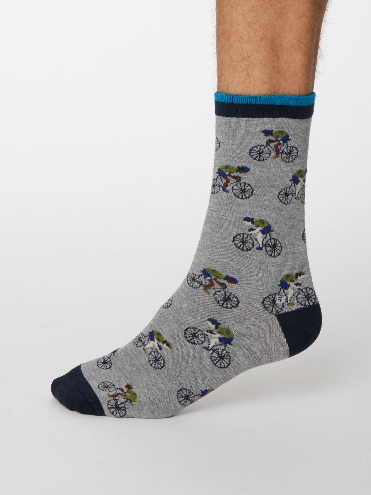 Garra De Bici Socks - Mid Grey Marle - Thought Clothing UK
