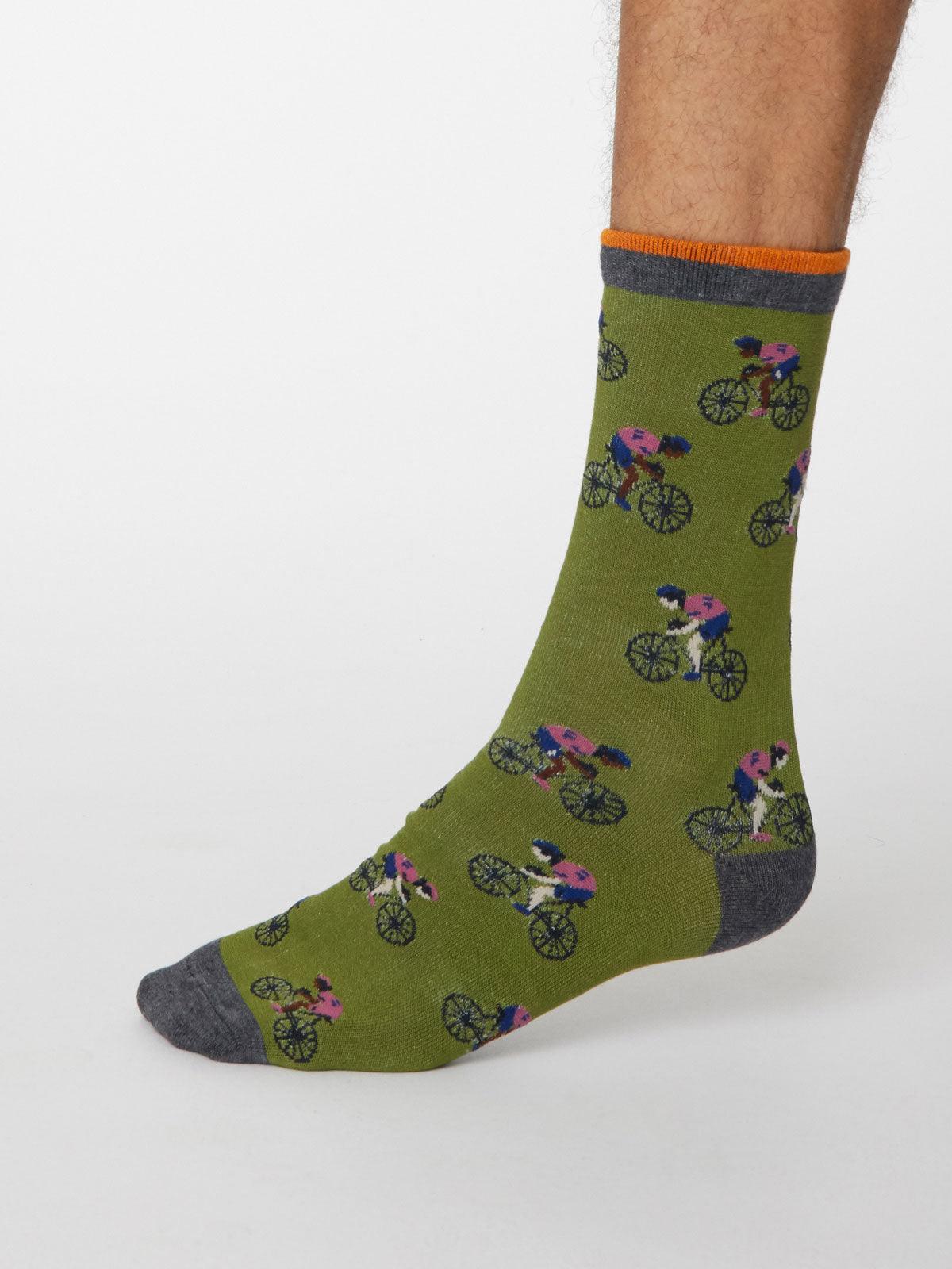 Garra De Bici Socks - Olive Green - Thought Clothing UK